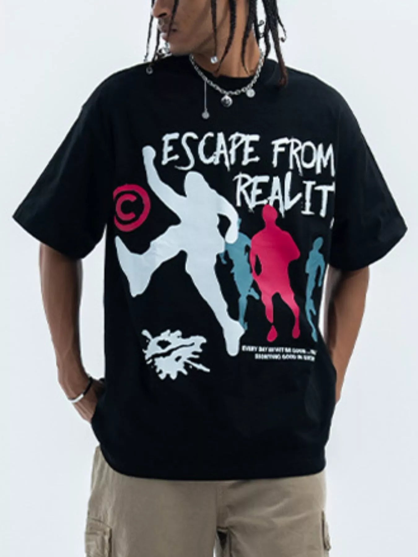 Men's Graphic Round Neck Short Sleeve T-Shirt