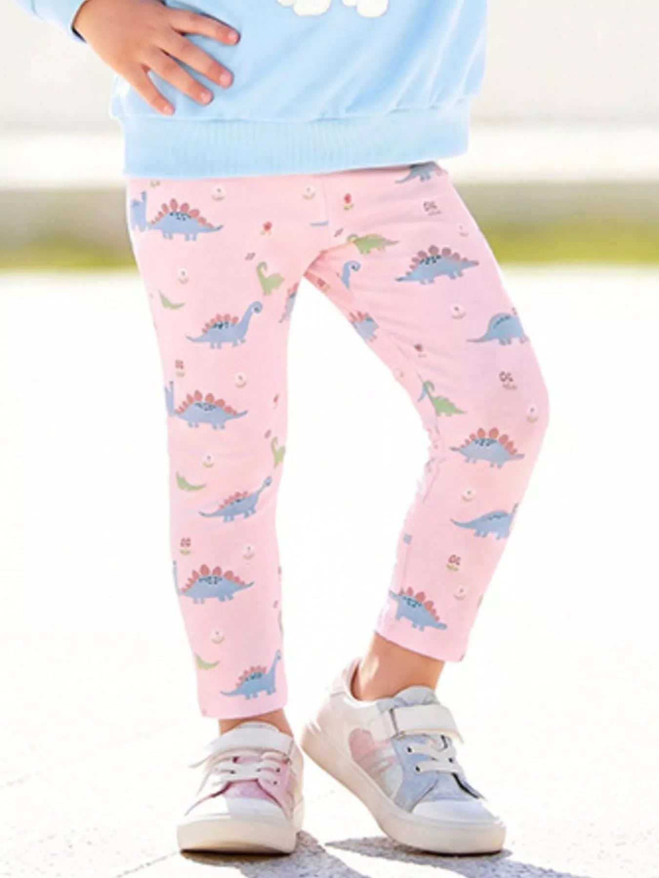 Children's Dinosaur Applique Sweatshirt and Printed Leggings Set