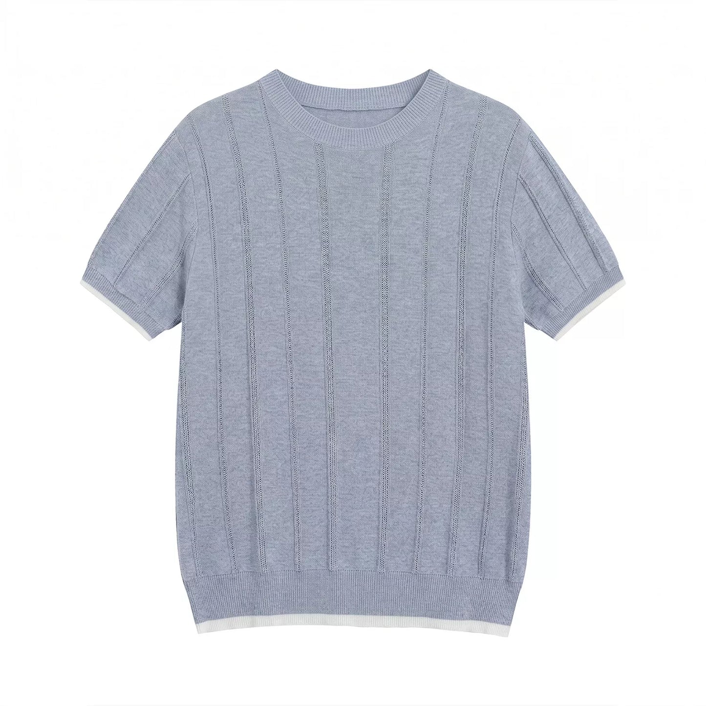 Men's Contrasting Trim Knit T-Shirt
