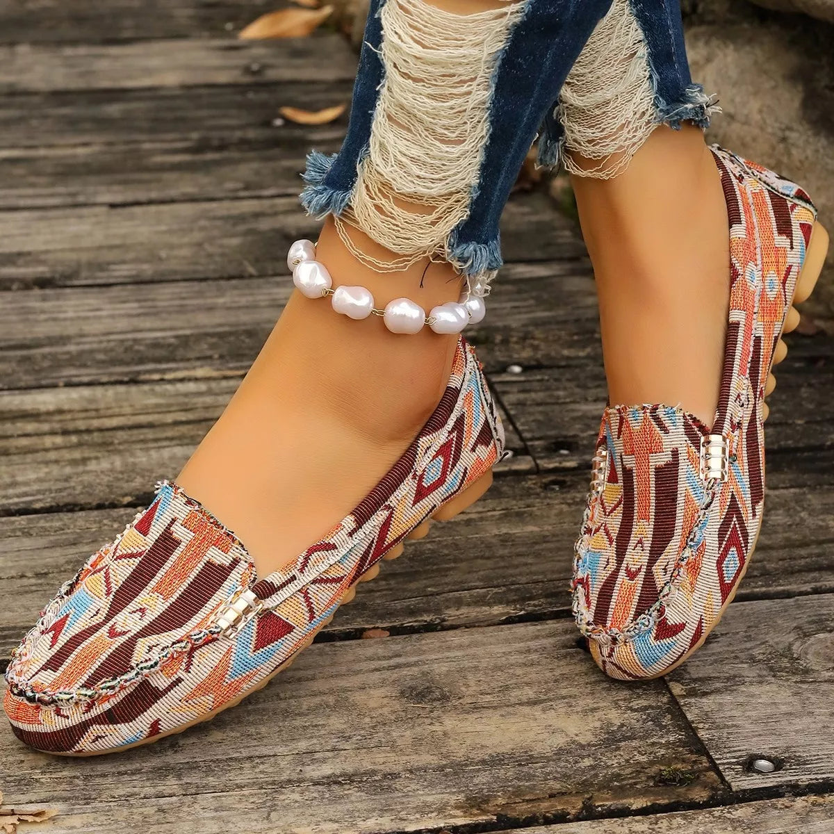 Round Toe Slip-Ons