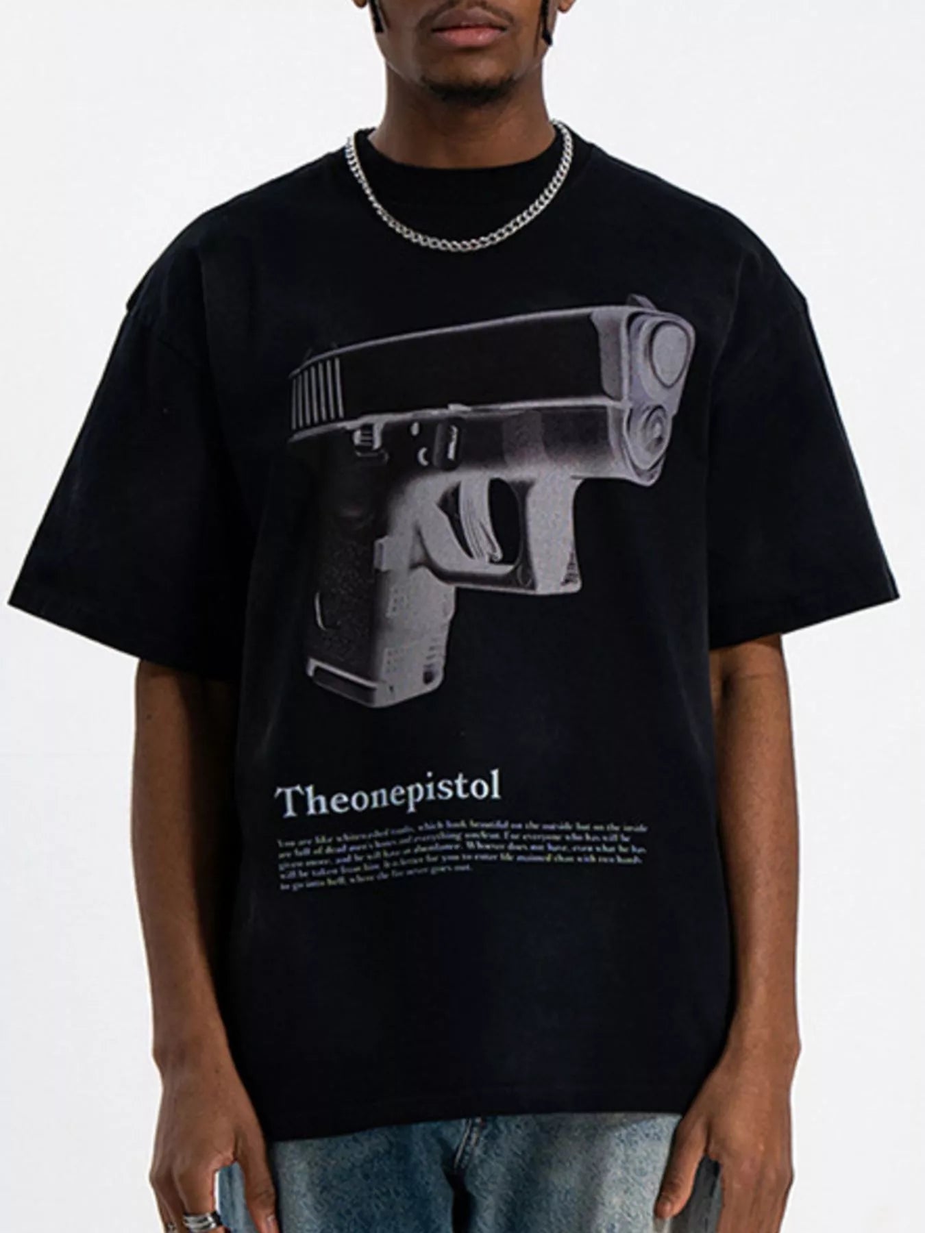 Men's Graphic Round Neck Oversized T-Shirt