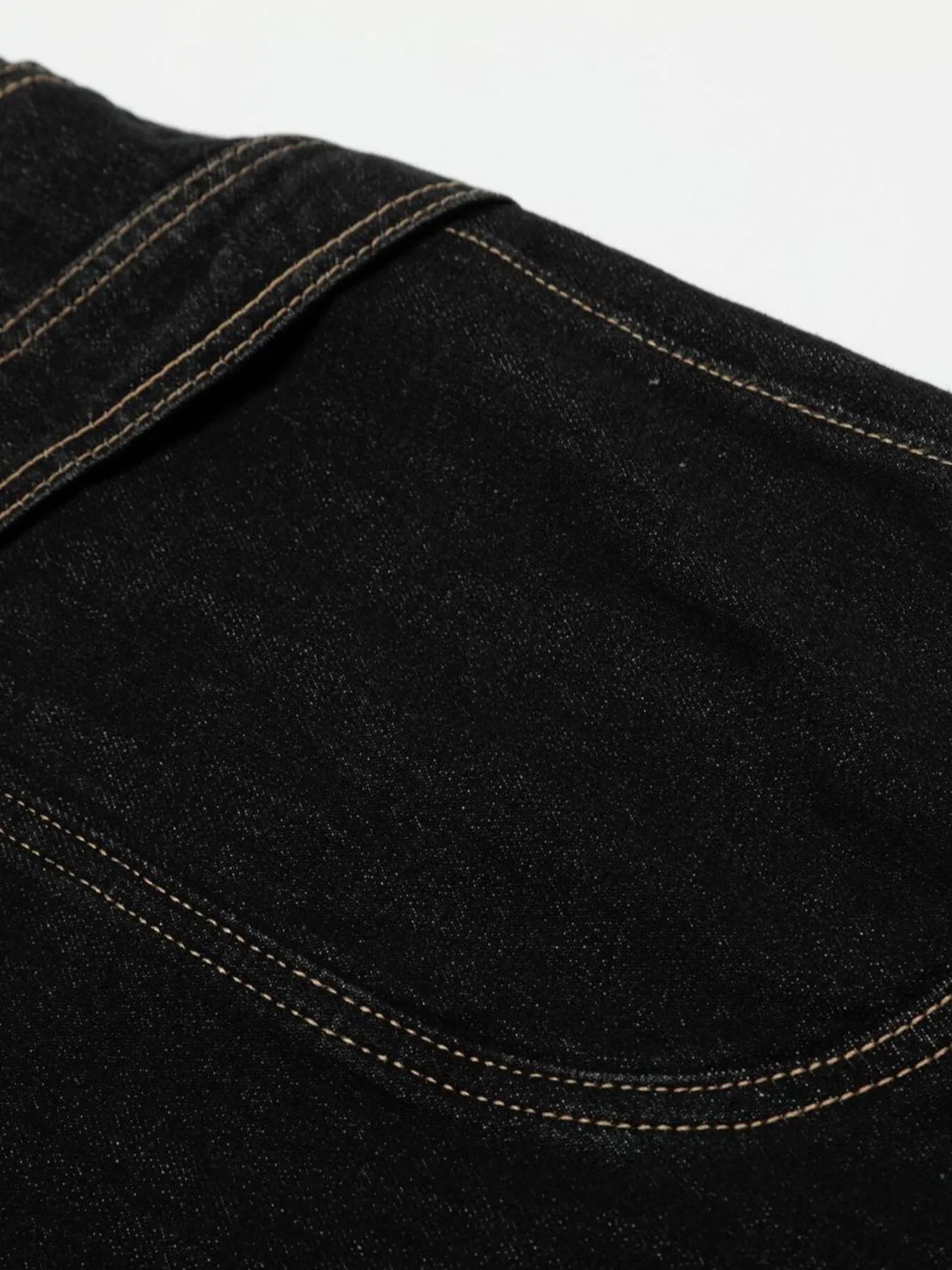 Men's Wide-Leg Denim Shorts with Contrast Stitching