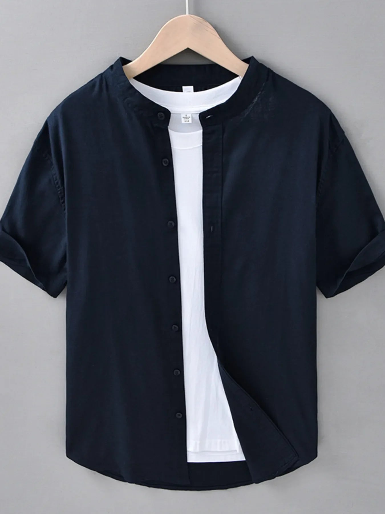 Men's Plus Size Button Up Short Sleeve Shirt
