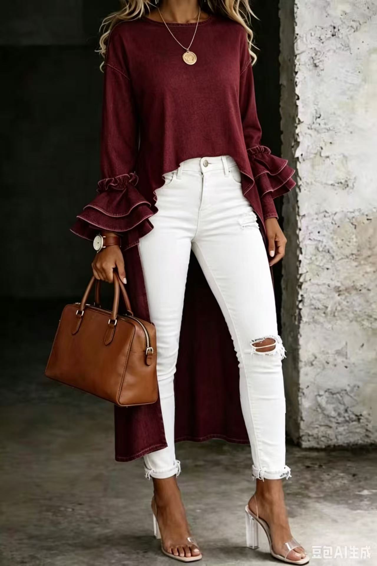 Short-Sleeve Top & Wrap Slit Flared Midi Skirt Set | 8 Colors S–5XL