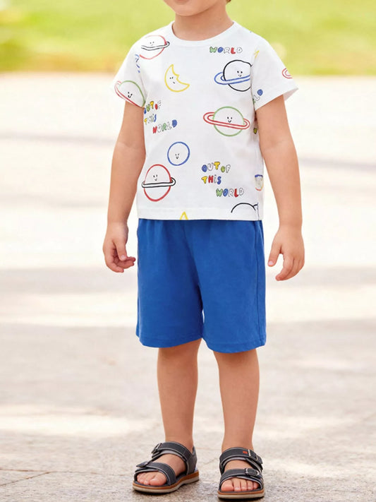 Children's Printed Tee & Shorts Set