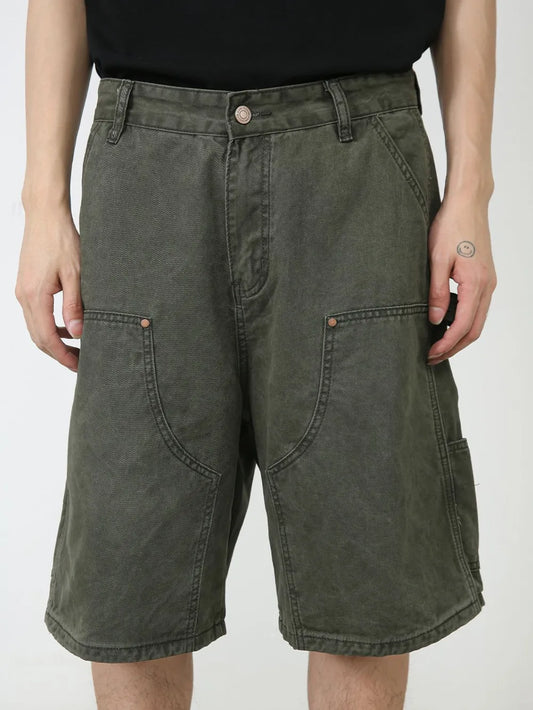Men's Mid Rise Denim Shorts with Pockets
