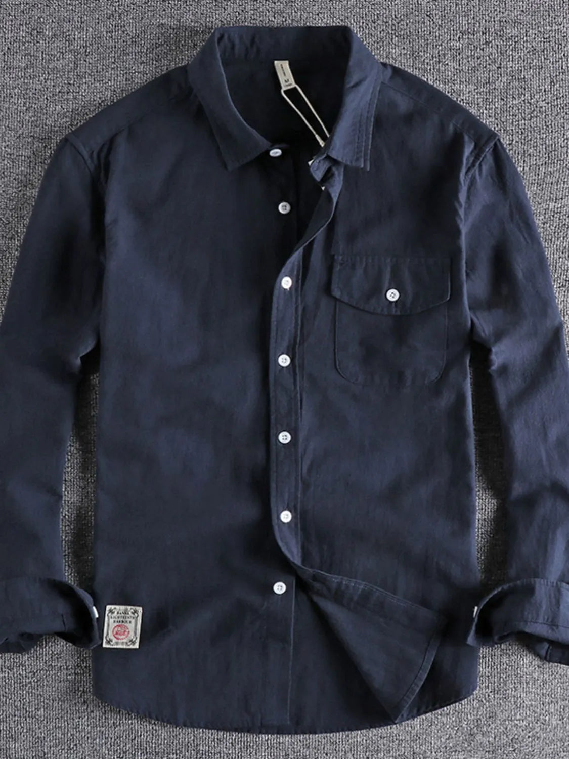 Men's Plus Size Button Down Long Sleeve Shirt