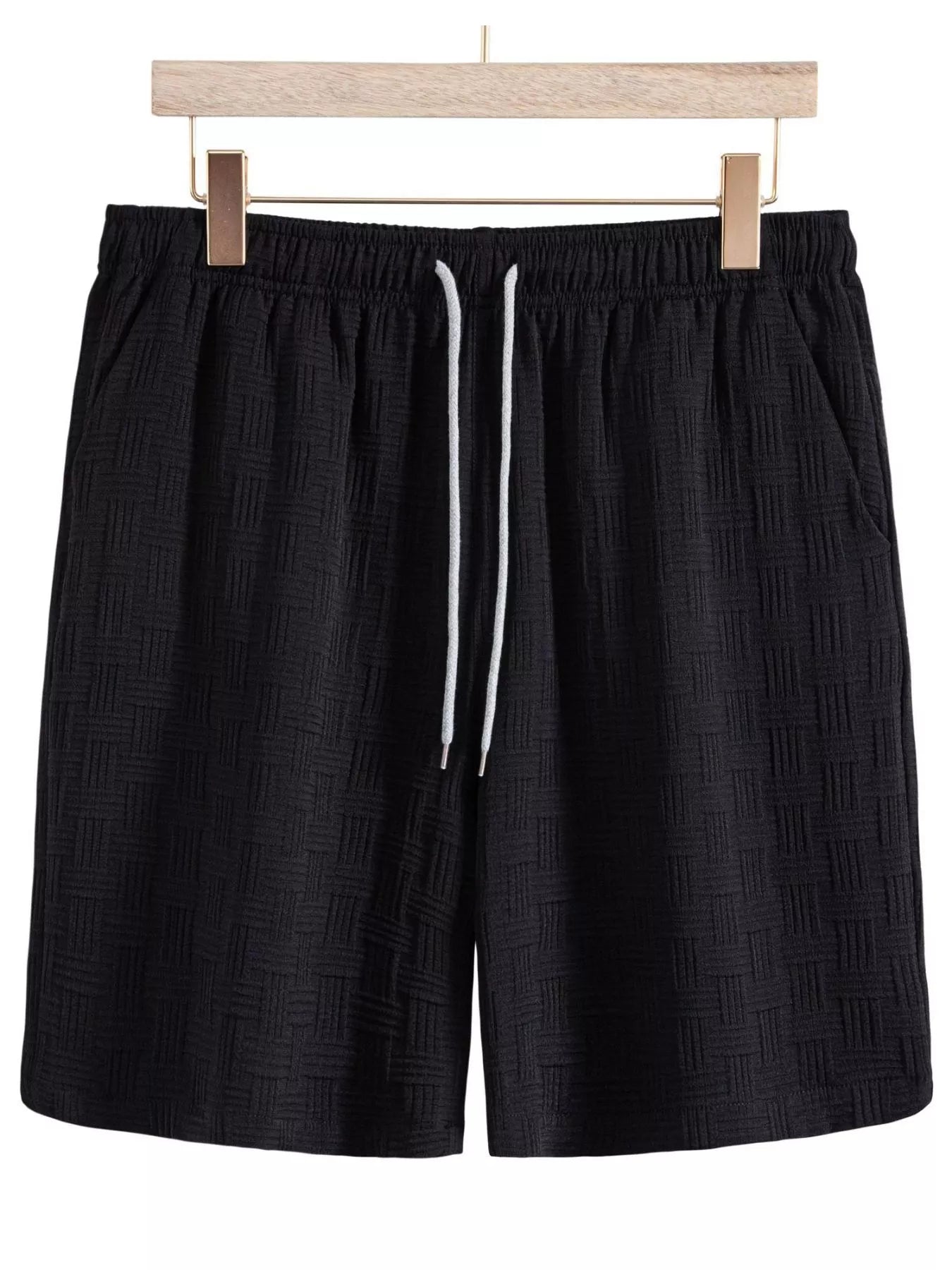 Men's Textured Drawstring Shorts