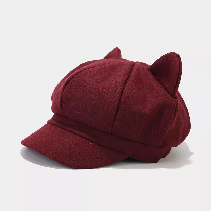 Cat Ear Newsboy Hat