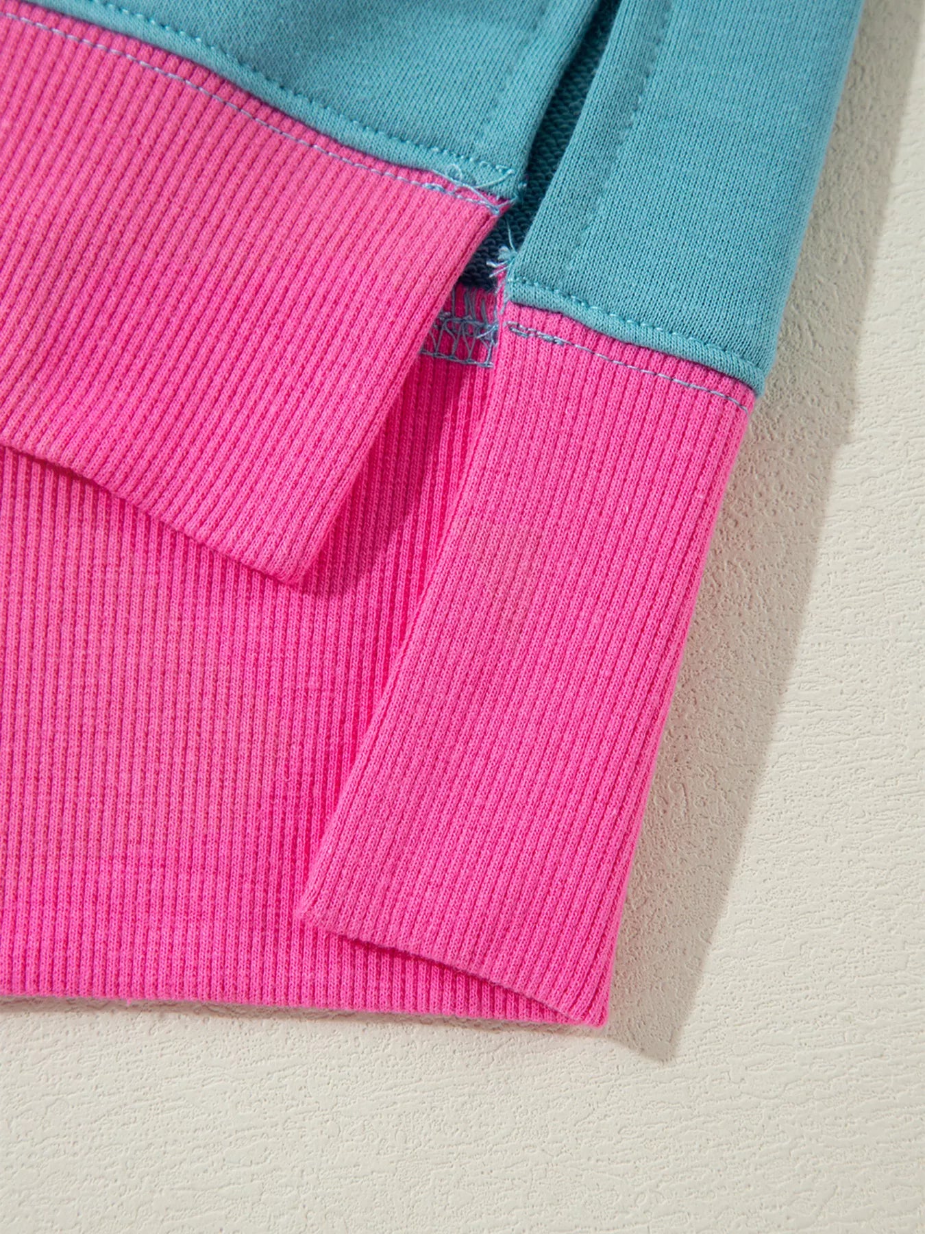 Colorblock Patchwork Crew Neck Loose Sweatshirt