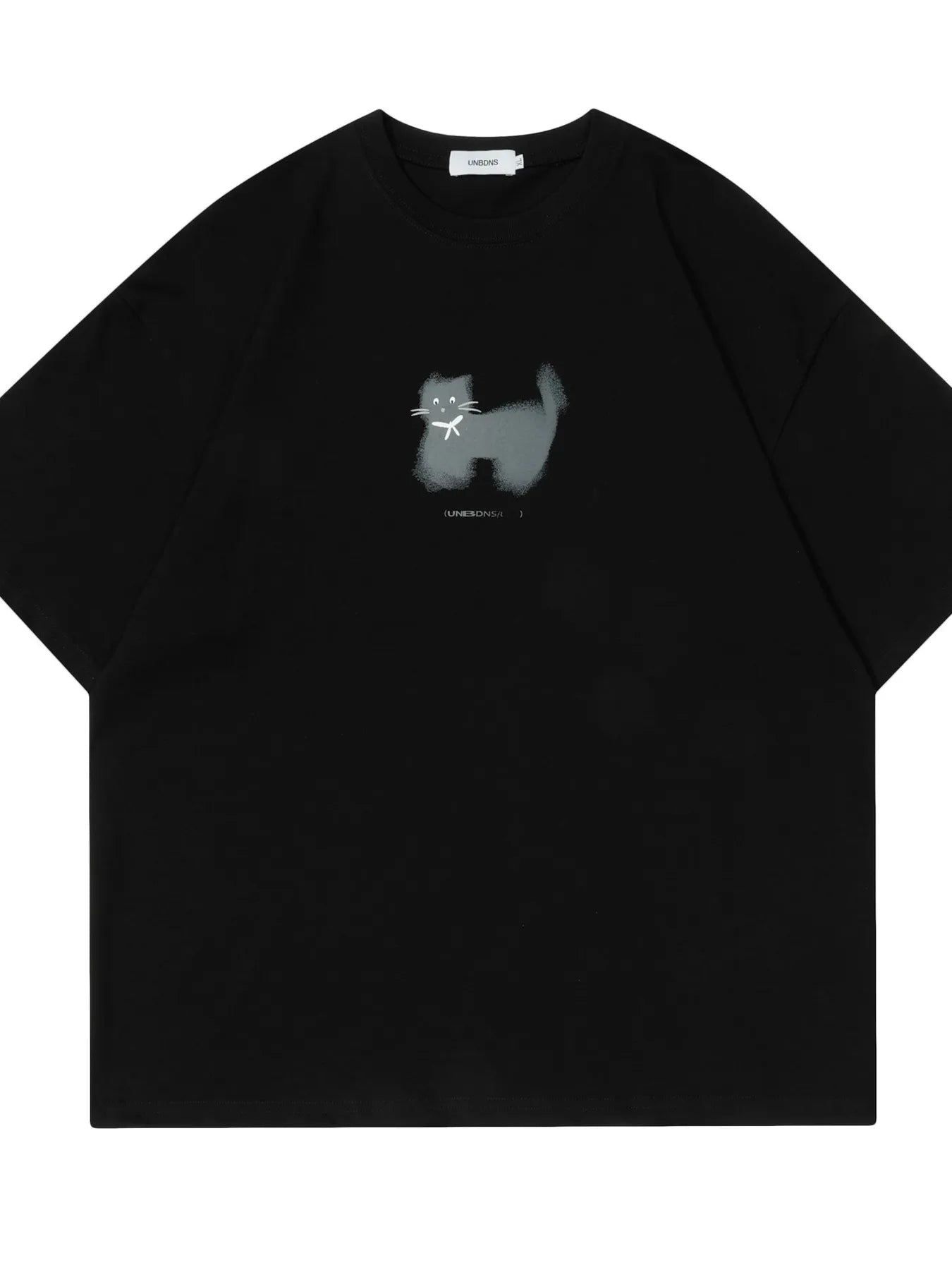 Men's Cat Graphic Round Neck Short Sleeve T-Shirt