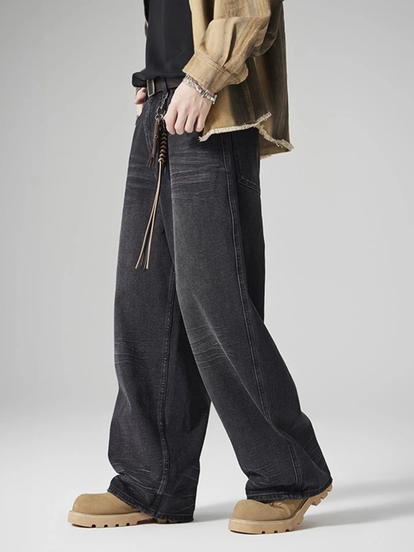 Men's Vintage Wash Loose Fit Jeans