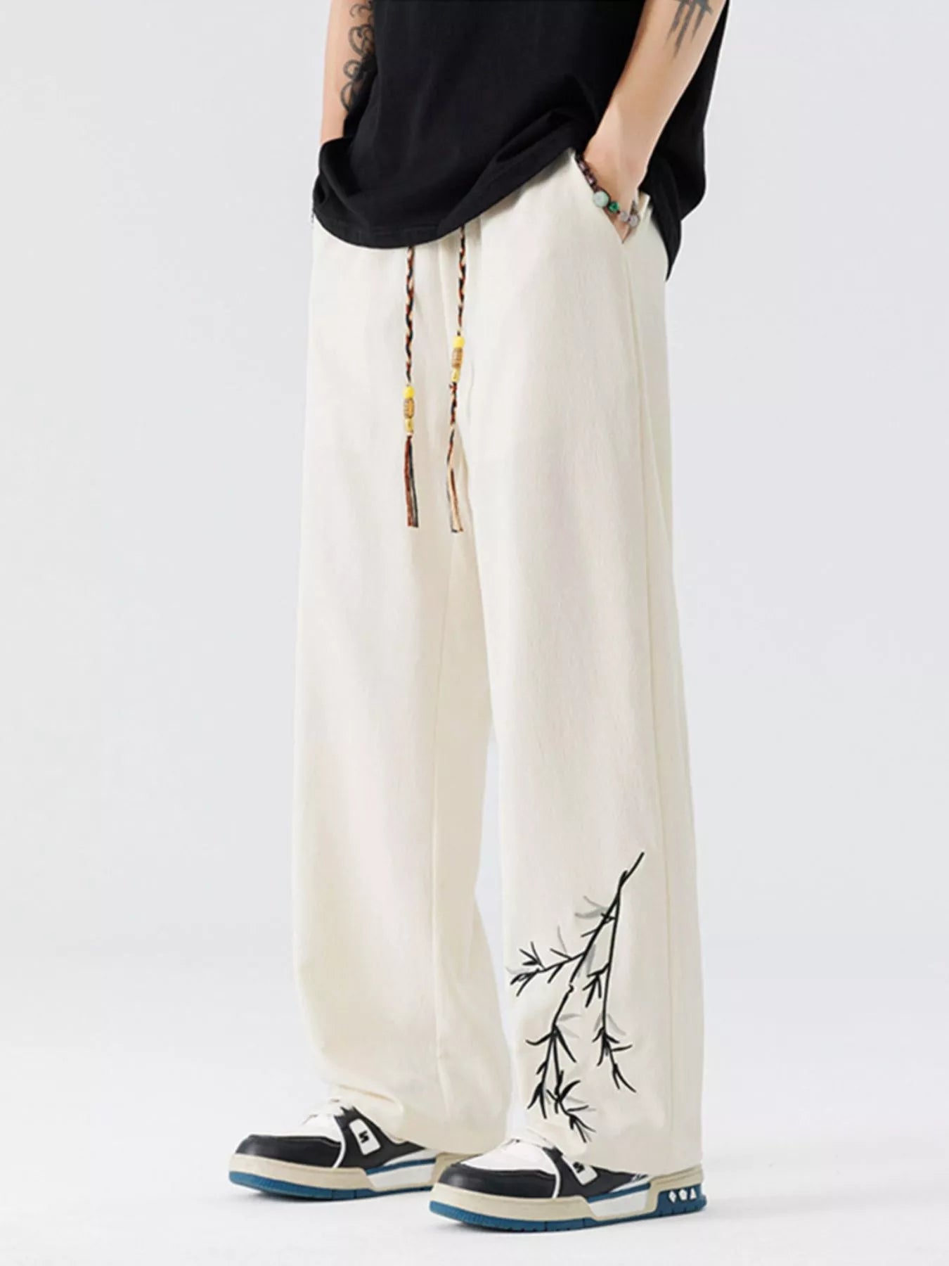 Men's Full Size Wide Leg Pants Plus Size