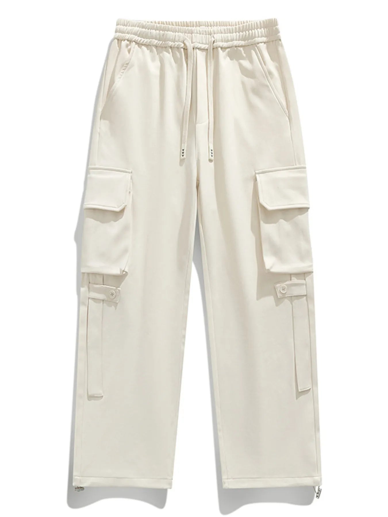 Men's Plus Size Loose Fit Cargo Pants with Drawstring