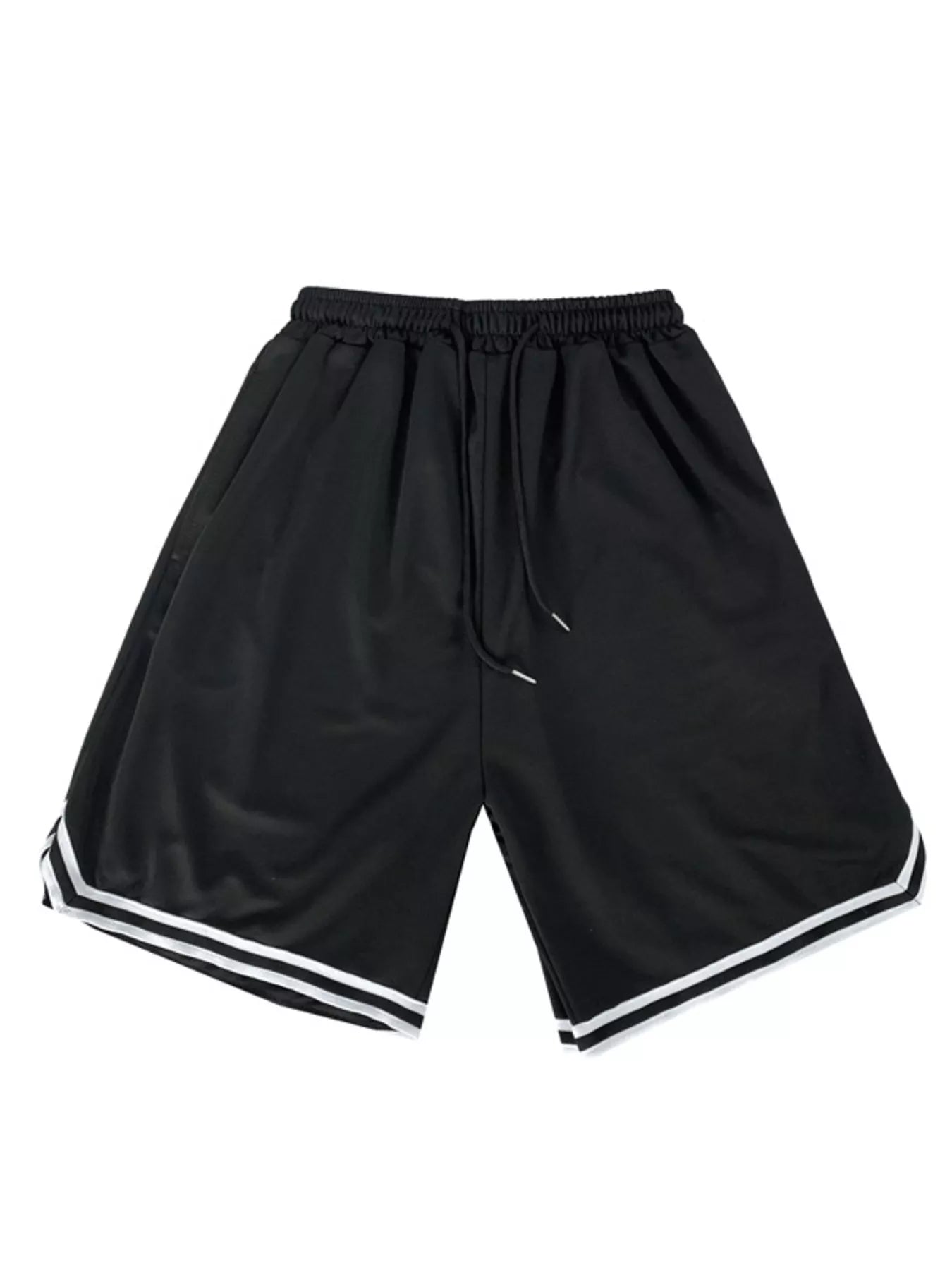 Men's Plus Size Drawstring Striped Shorts