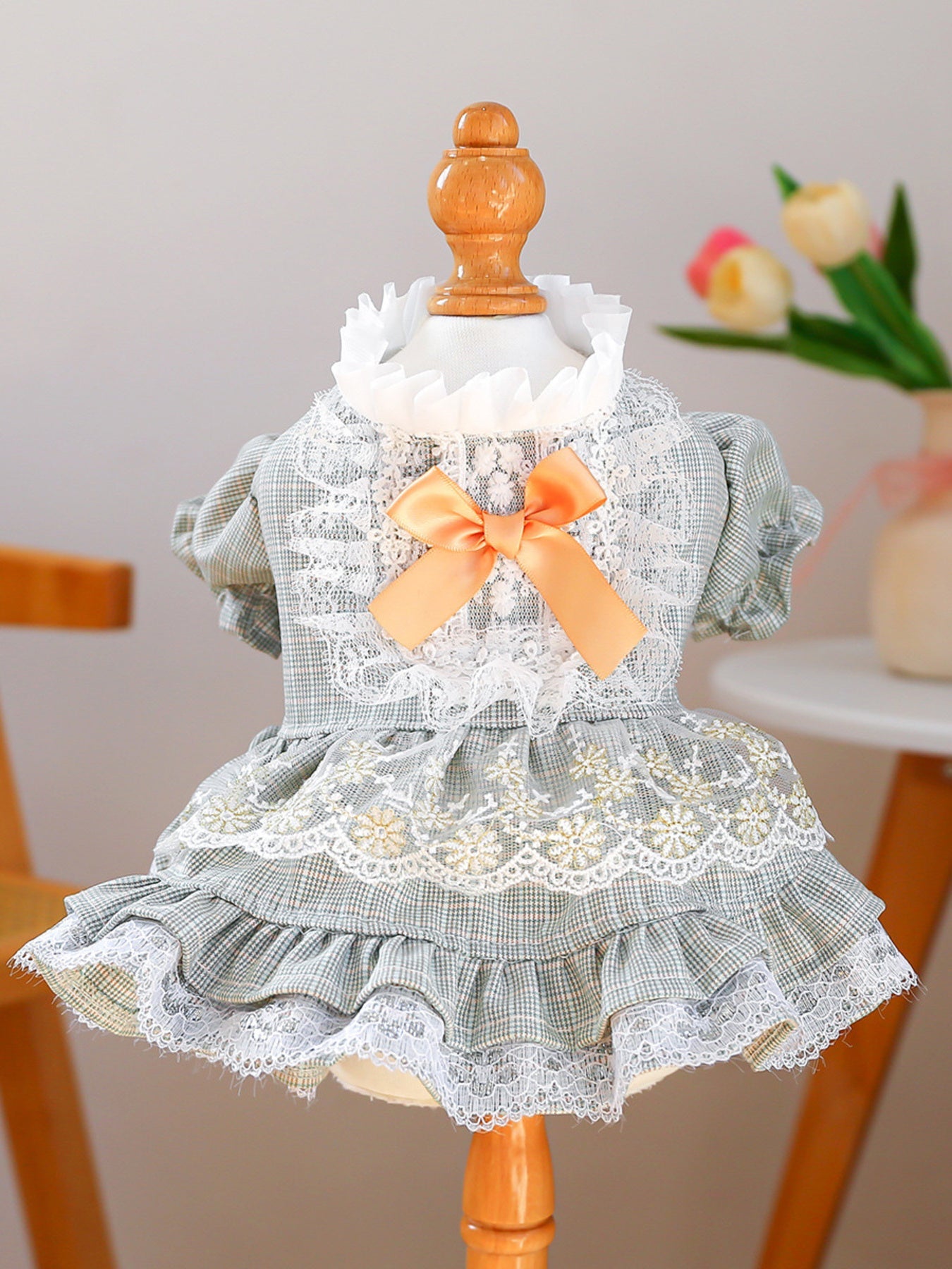 Bow Printed Pet Dress