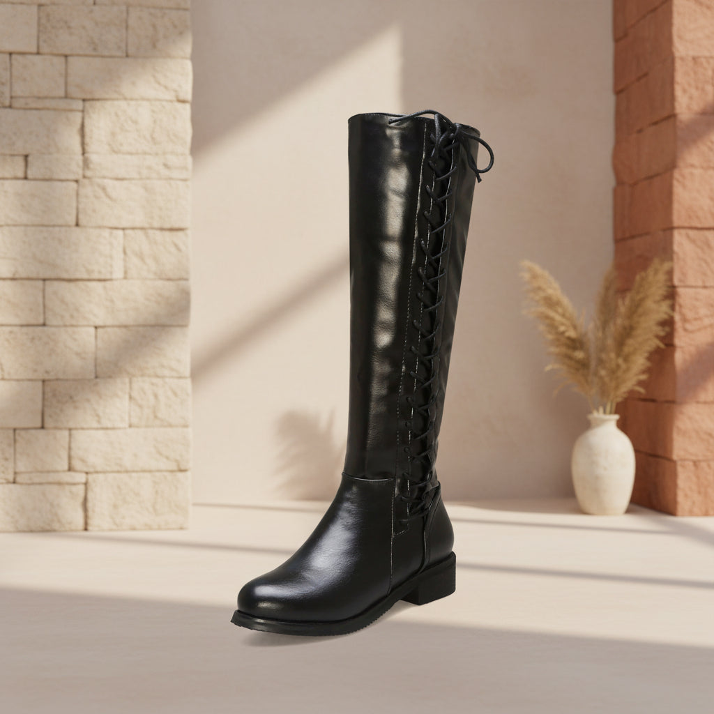 Women's Mid-Heel Plush-Lined High Boots