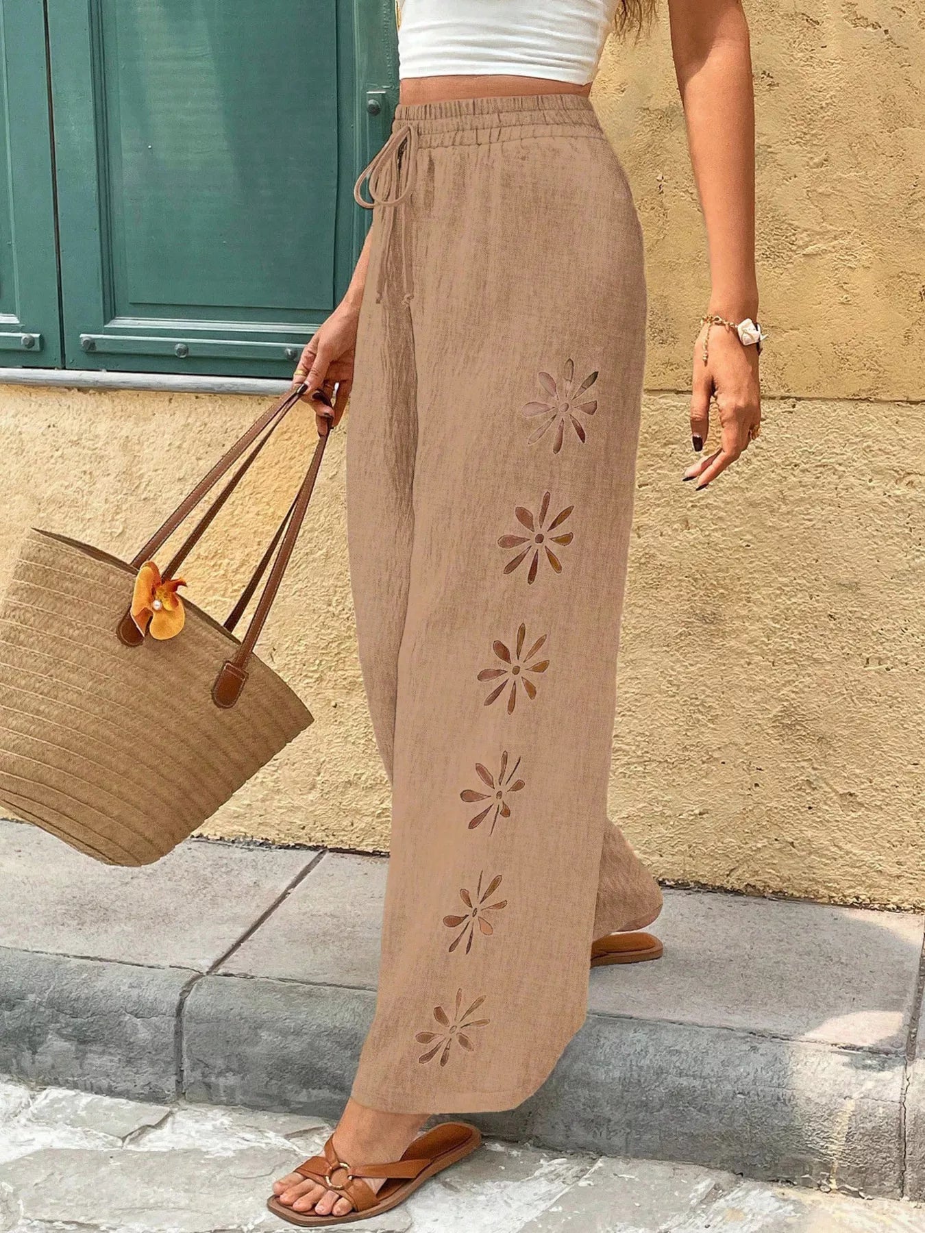 Casual Wide-Leg Pants