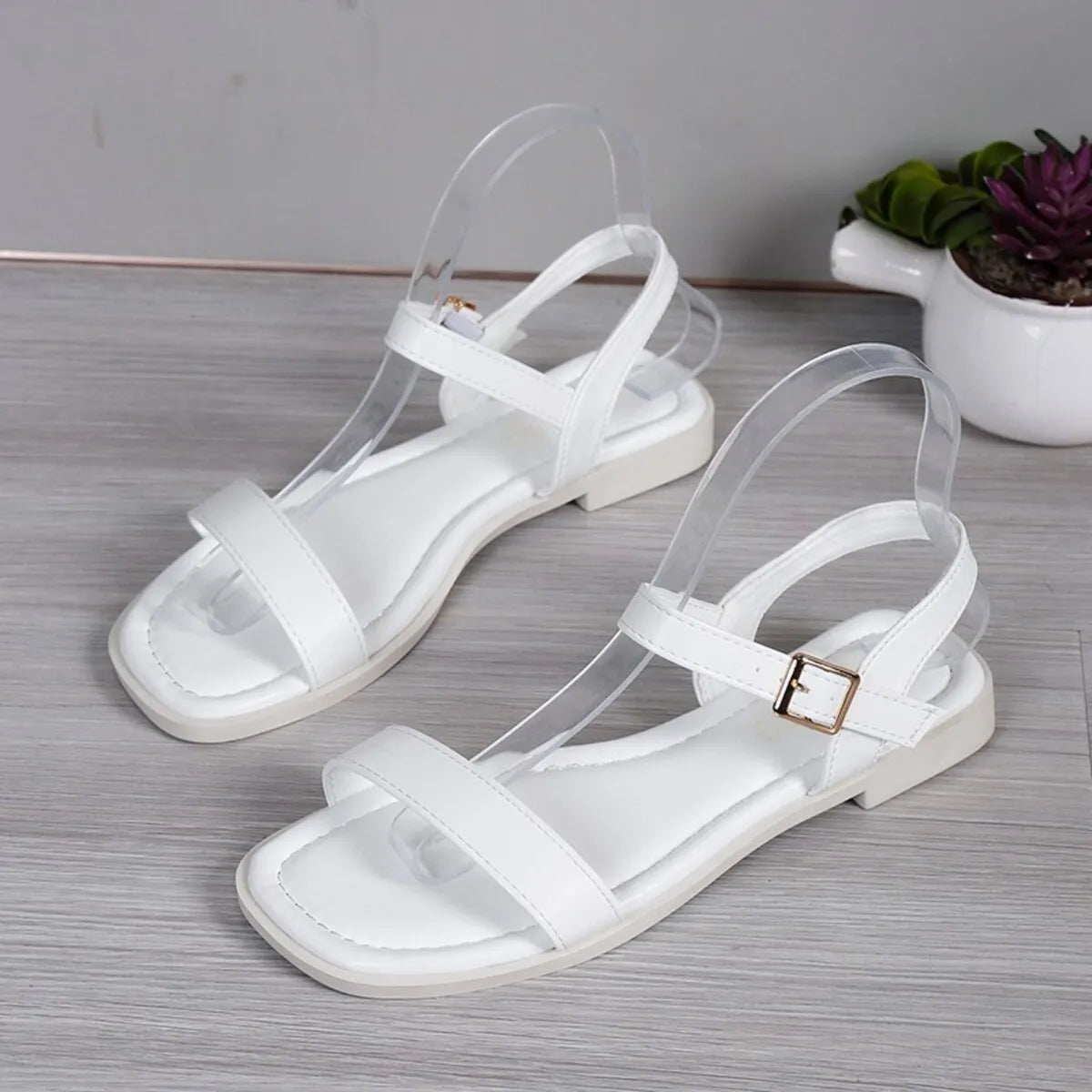 Open Toe Flats Sandals