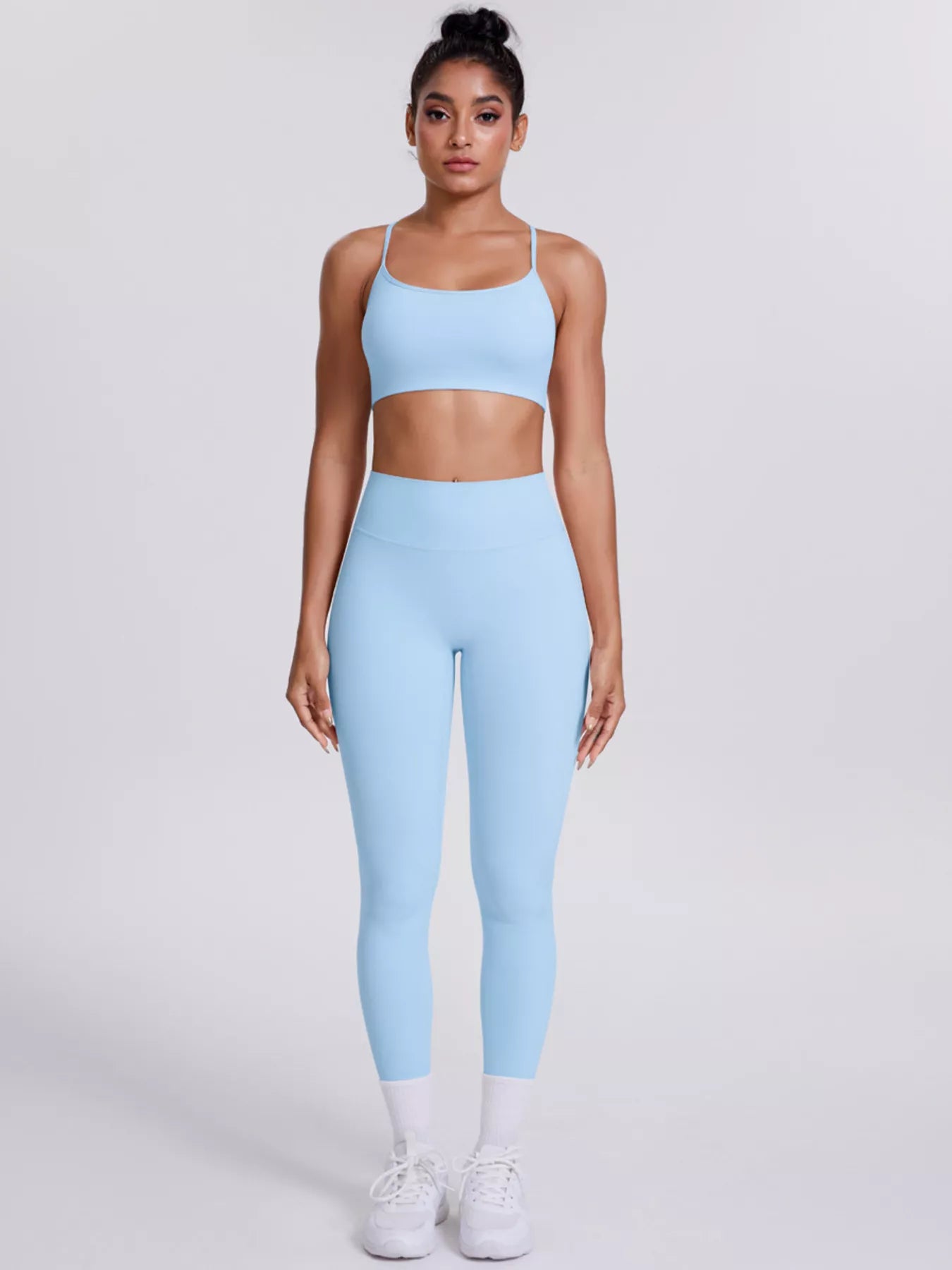 Criss-Cross Back Cami and Leggings Active Set