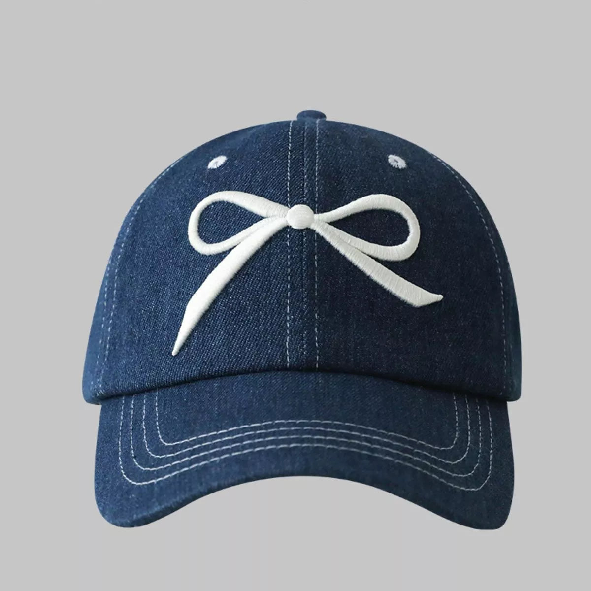 Bow Embroidered Baseball Cap