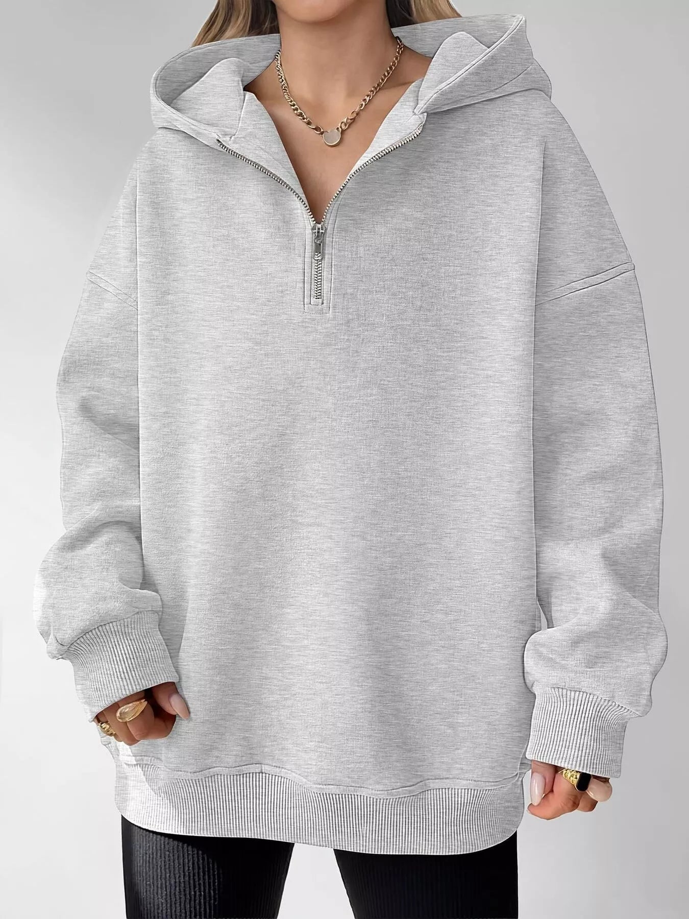 Oversized Quarter-Zip Hoodie