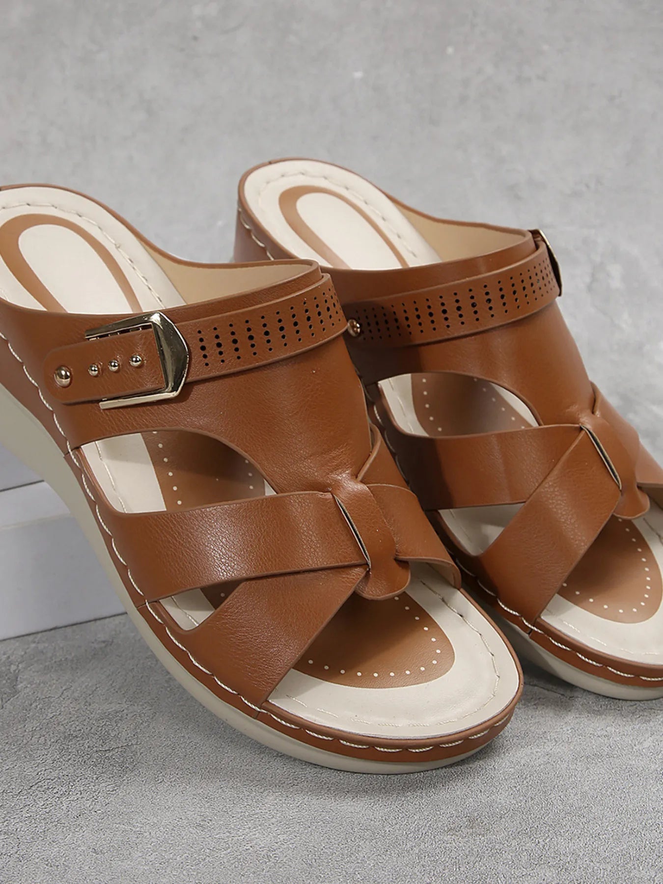 Comfortable Cross-Strap Sandals