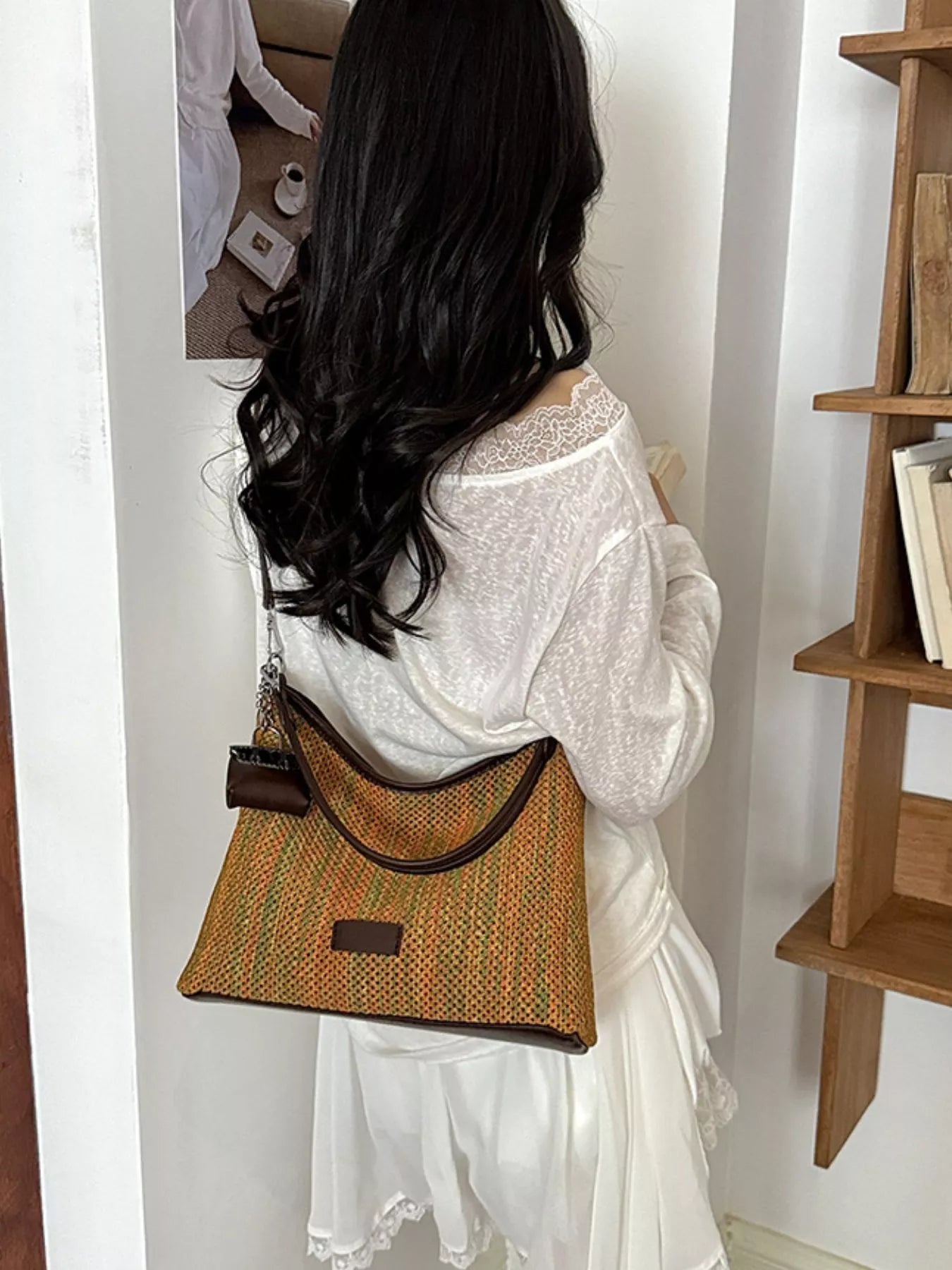 Woven Straw Crossbody Bag