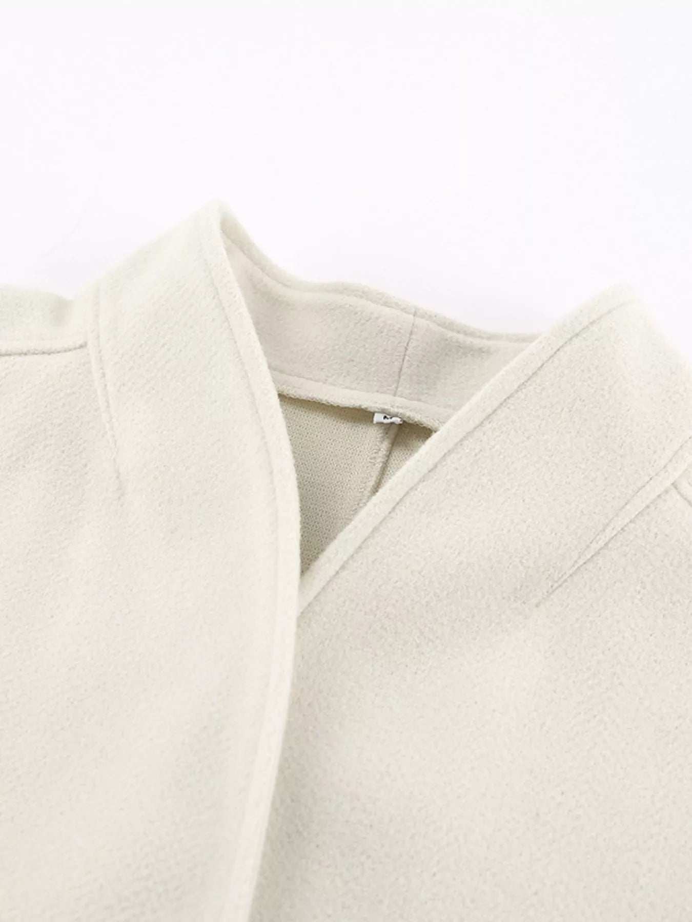 Elegant Stand Collar Open Front Outerwear