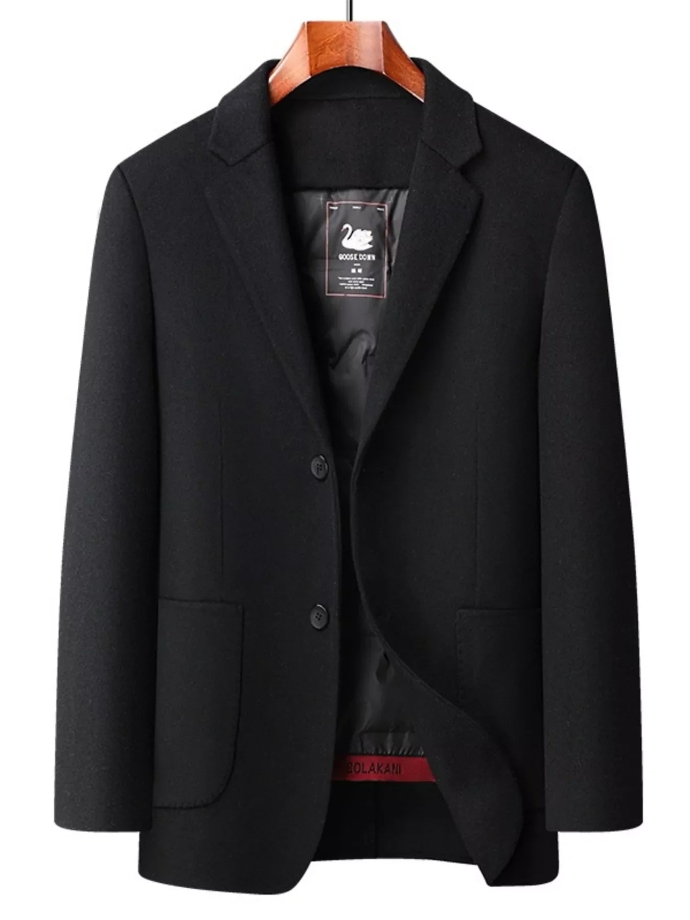 Men's Plus Size Button Up Long Sleeve Coat