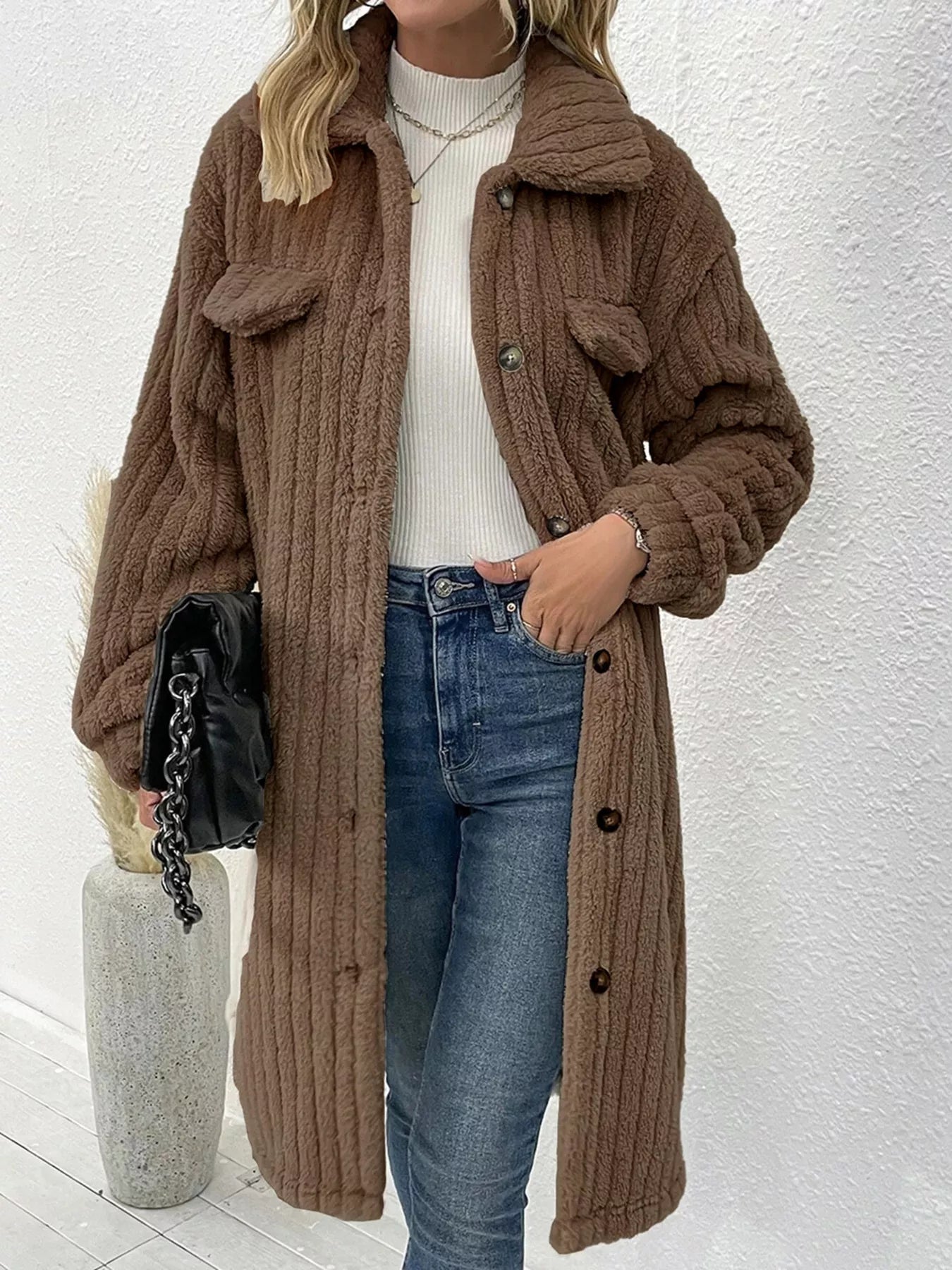 Button-Down Longline Outerwear