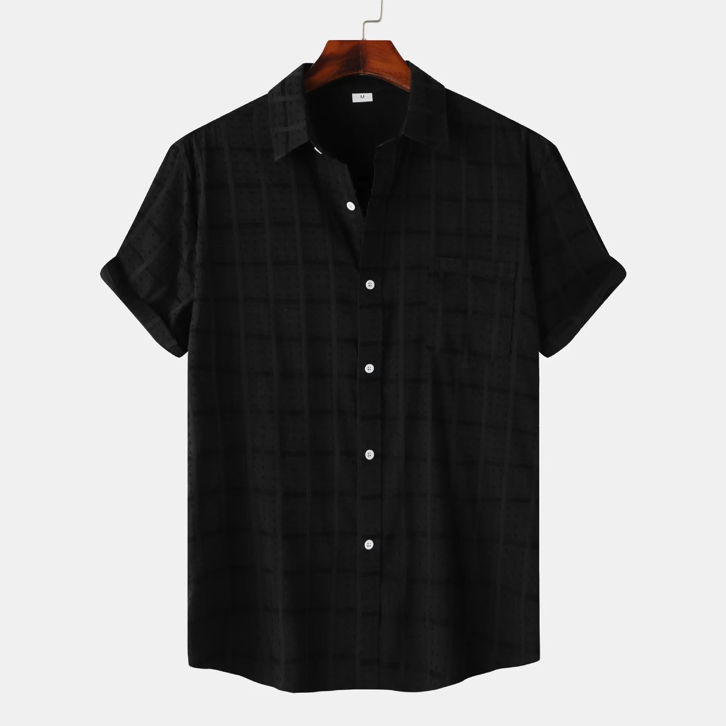 Men's Casual Short Sleeve Button Down Shirt