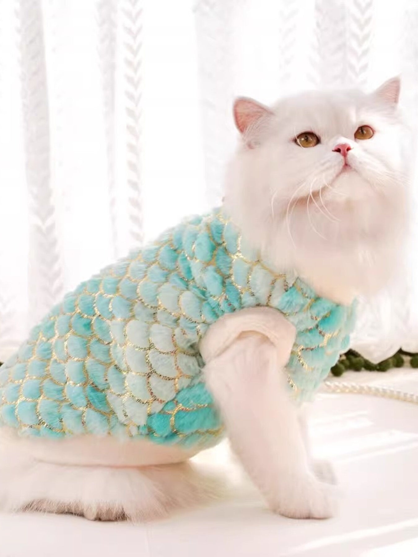 Mermaid Scale Plush Pet Top