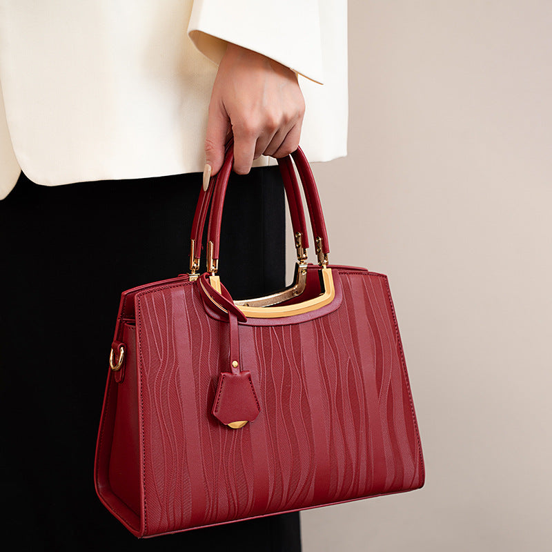 Leather Top Handle Handbag