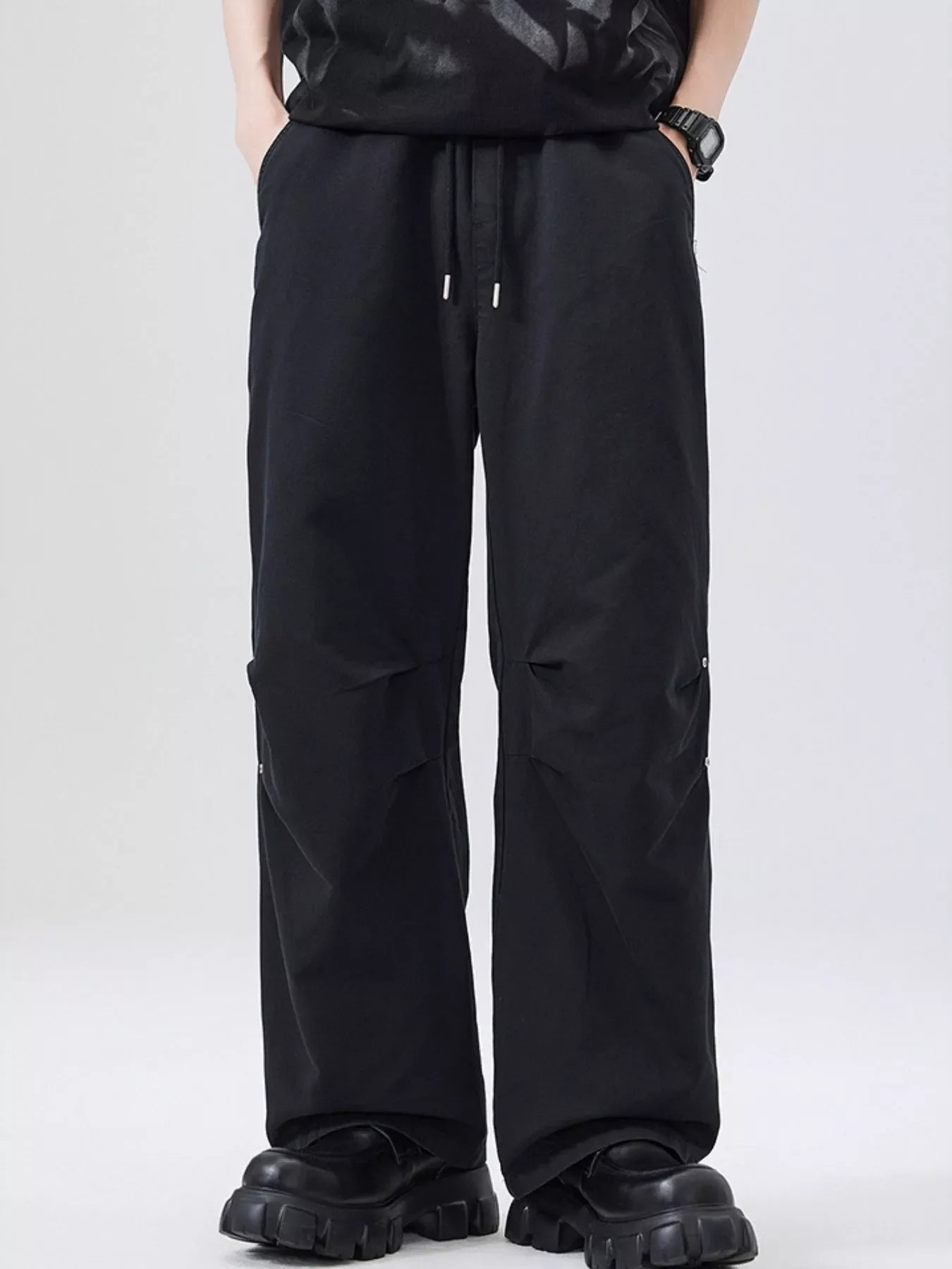 Men's Full Size Wide Leg Drawstring Pants Plus Size