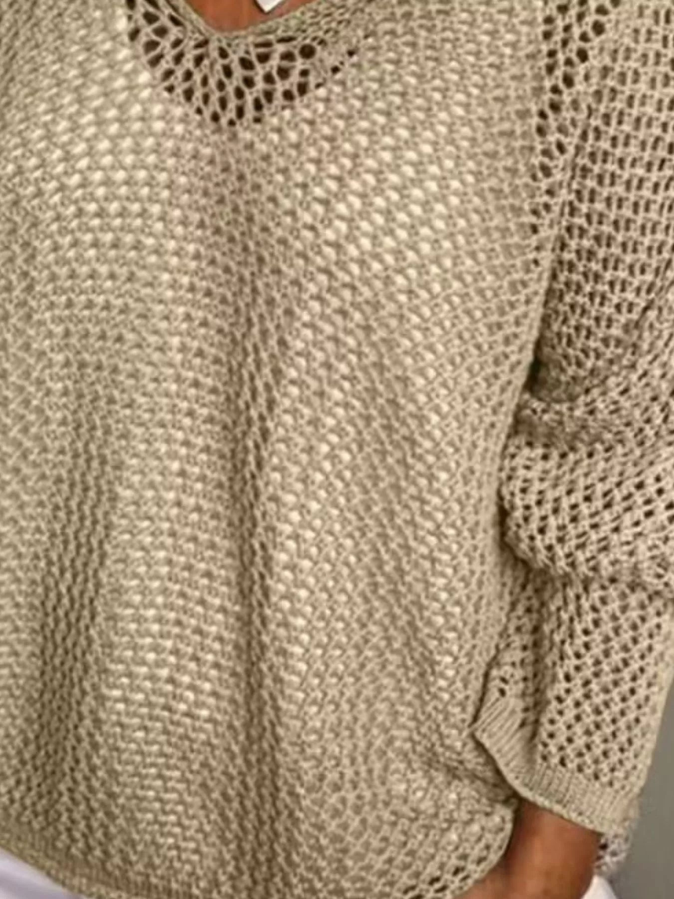 Loose Knit Hooded Cover Up