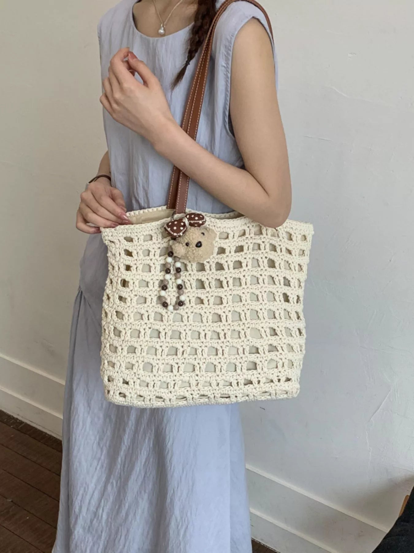Woven Straw Handbag