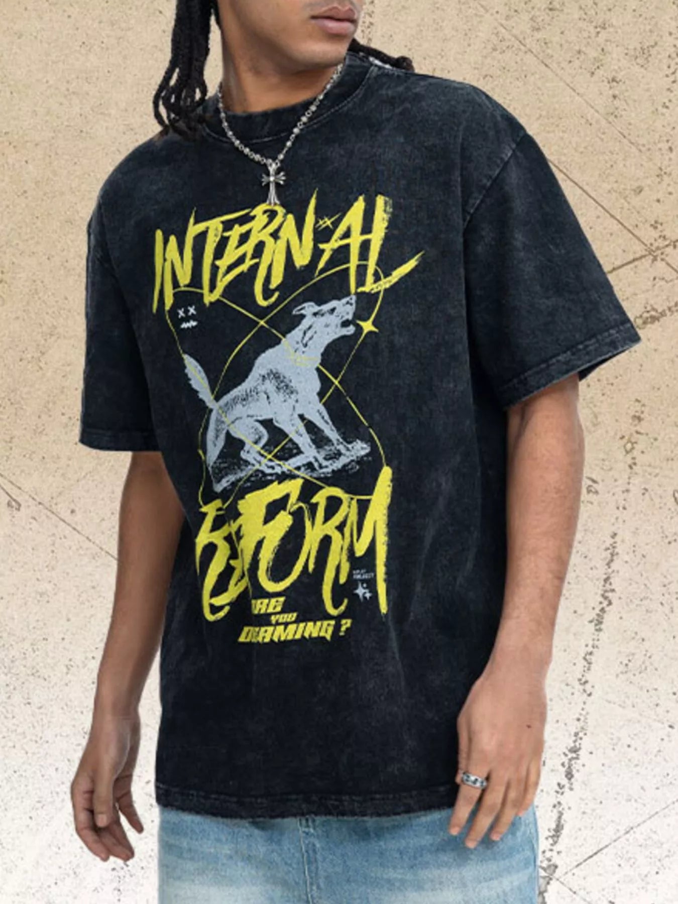 Men's Graphic Short Sleeve Oversized T-Shirt