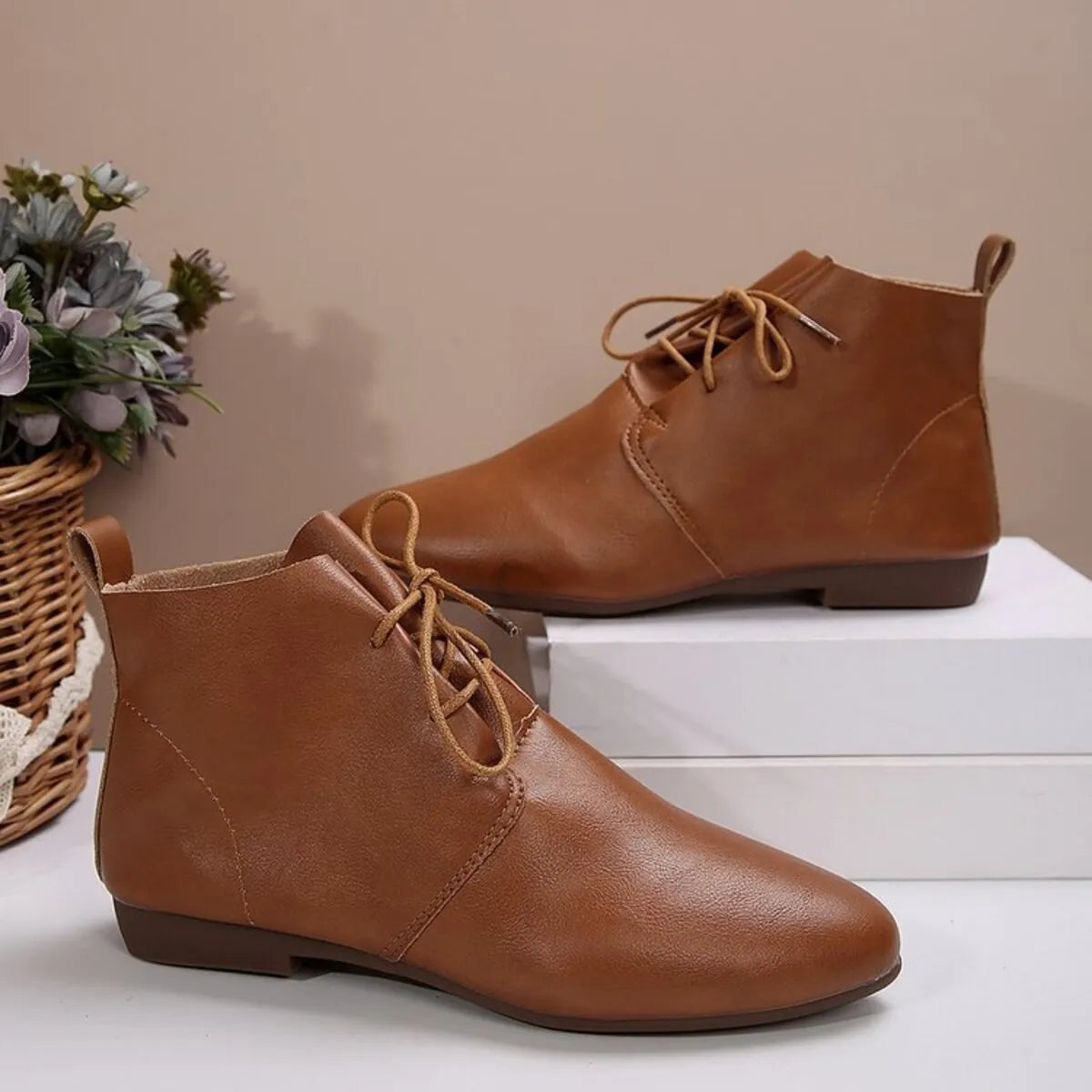 Point Toe Lace Up Boots