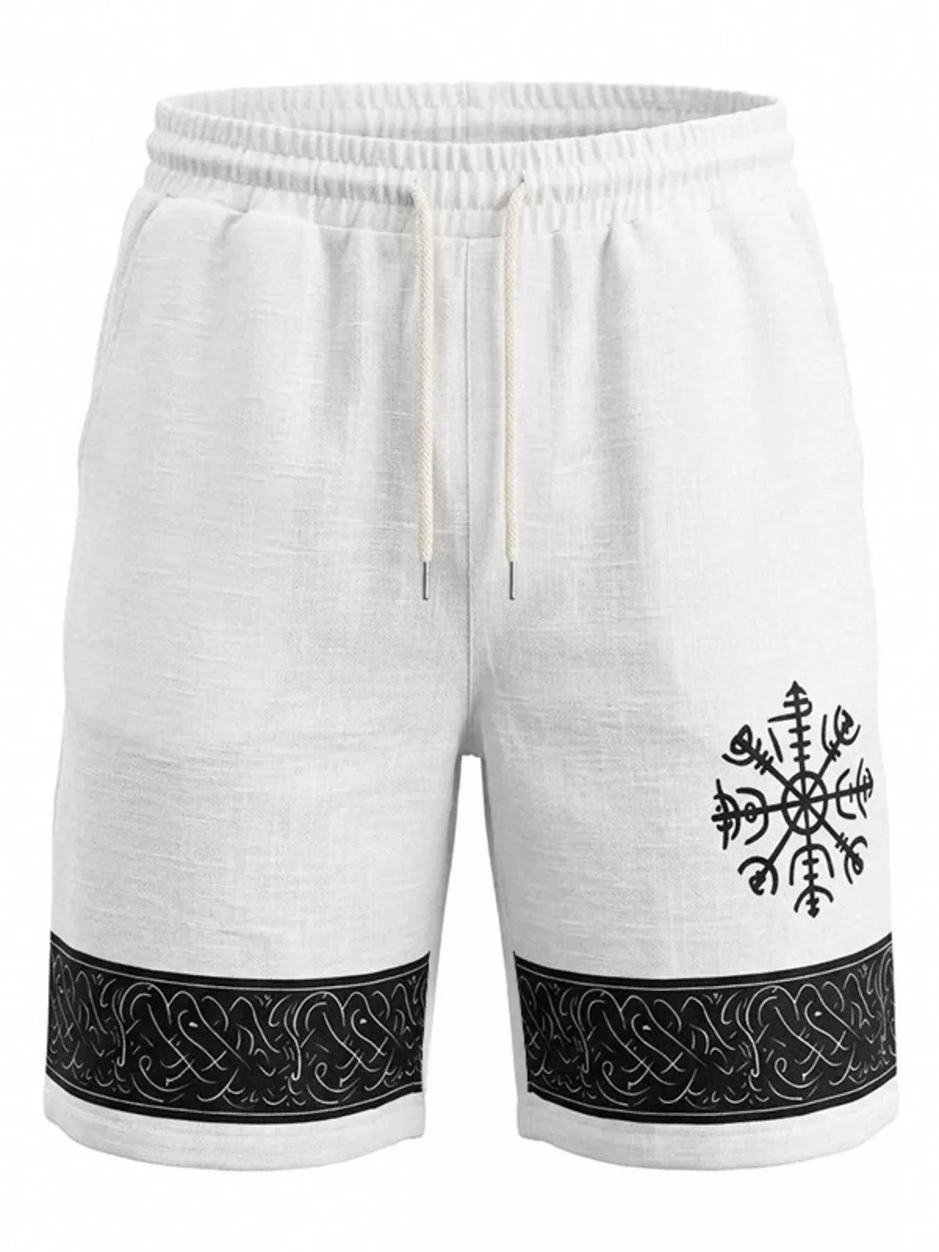 Men's Full Size Linen Blend Drawstring Shorts Plus Size