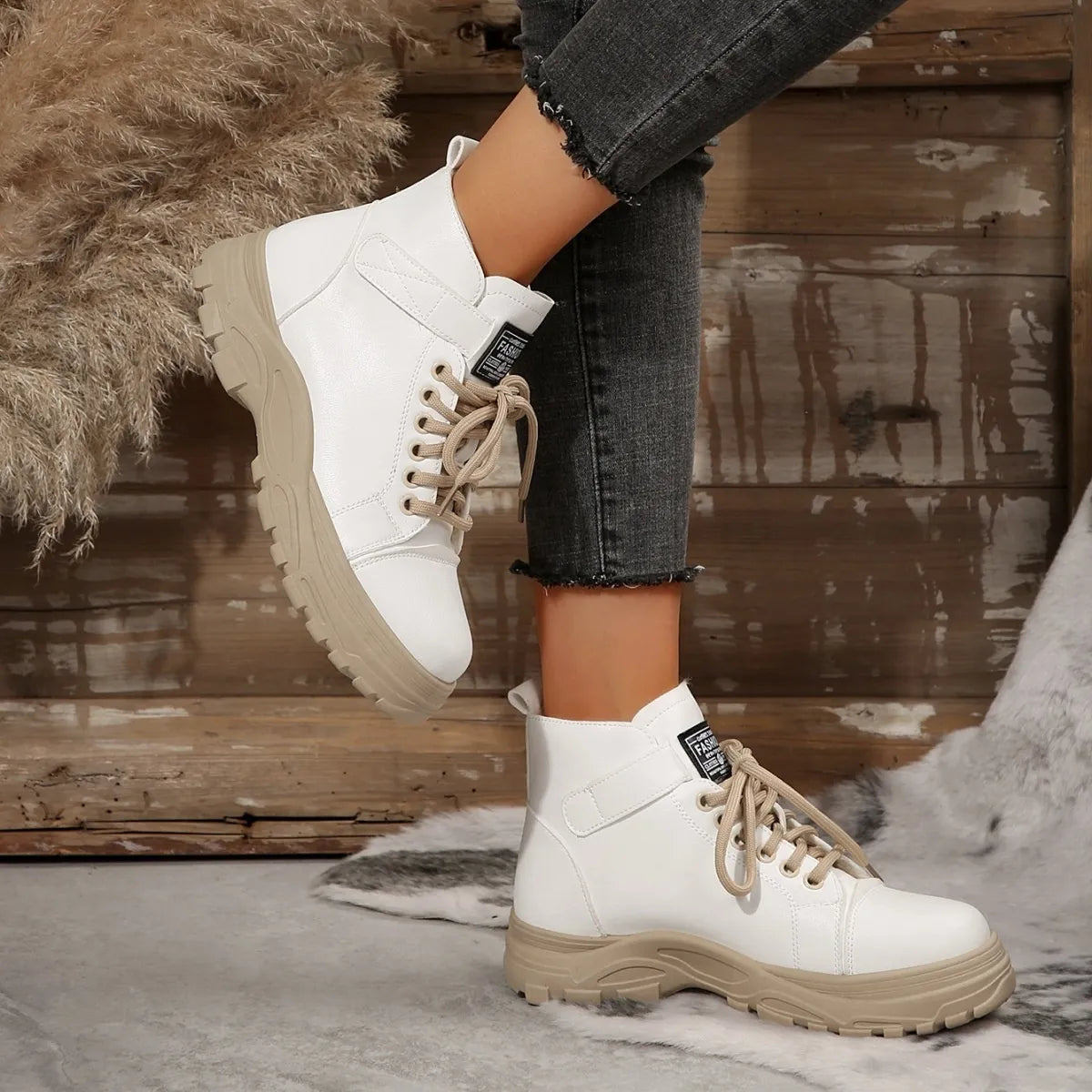 Lace Up Platform Combat Boots