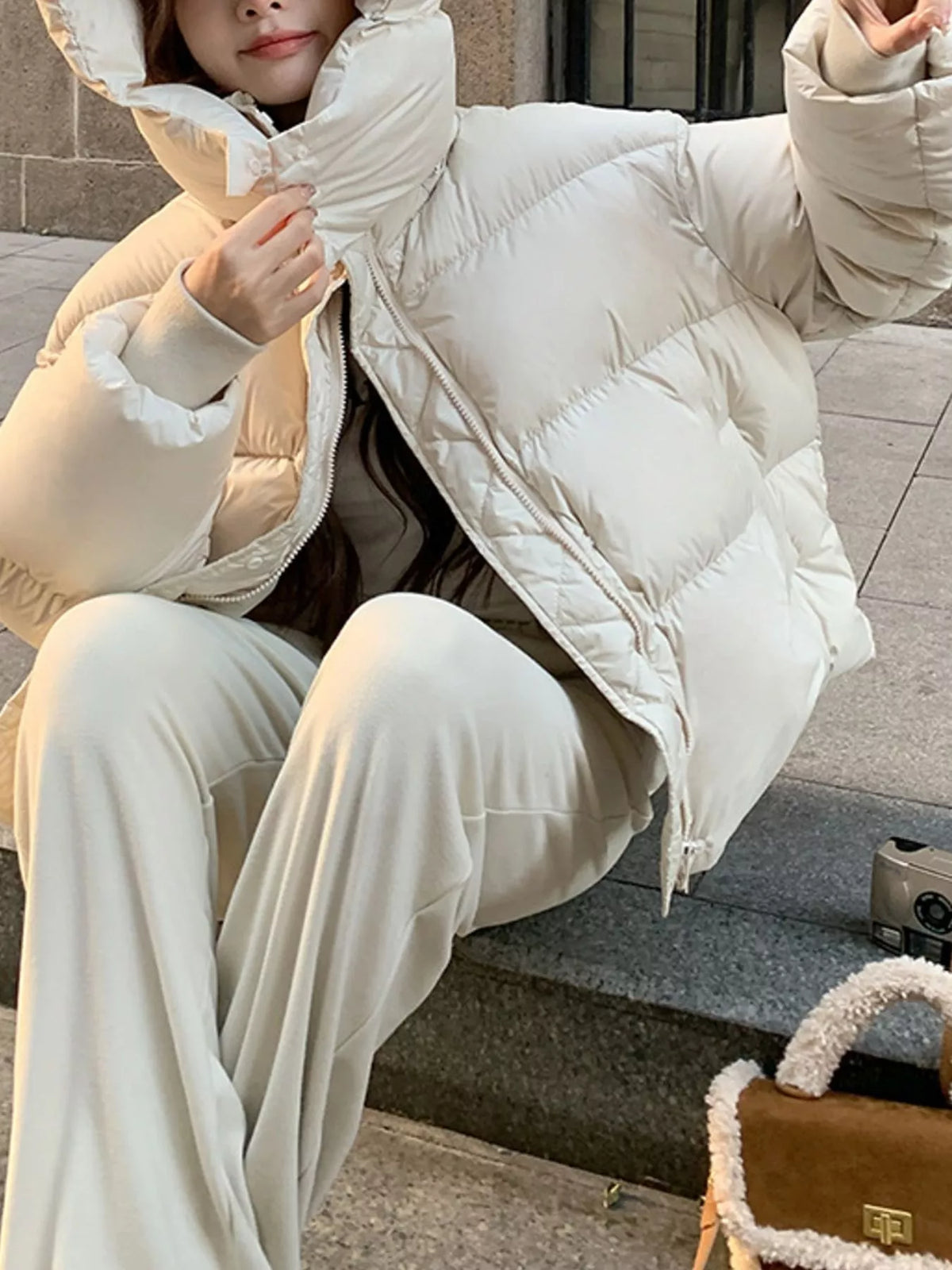 Quilted Hooded Puffer Jacket
