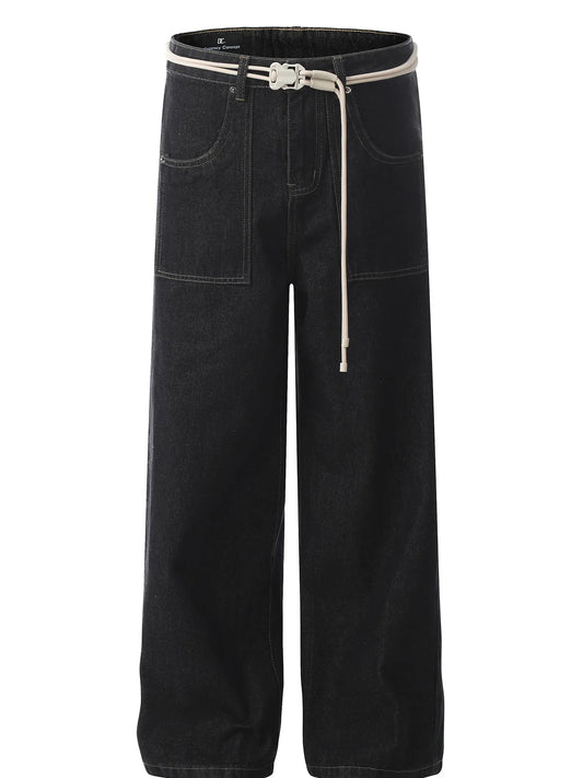 Men's High-Waisted Wide-Leg Jeans