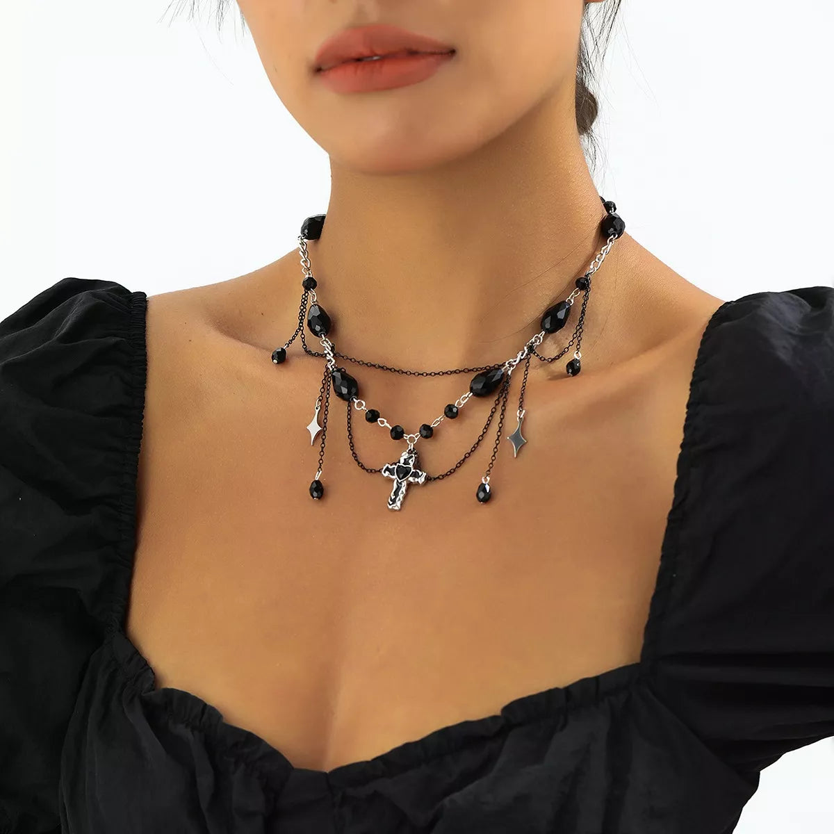 Gothic Cross Pendant Necklace