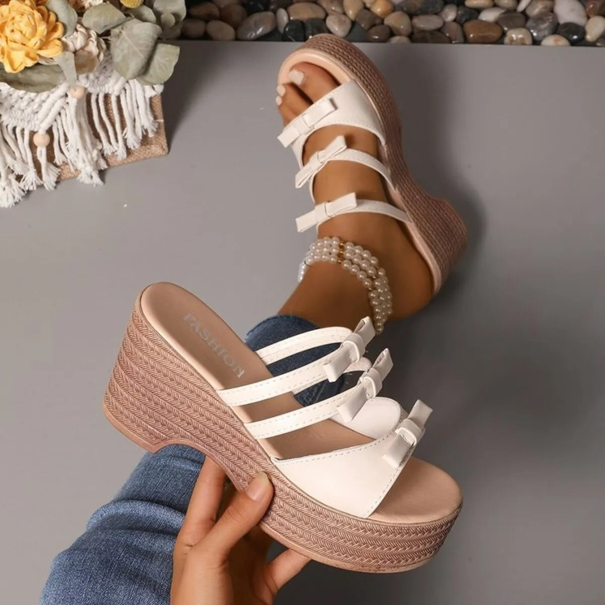 Strappy Platform Wedge Sandals