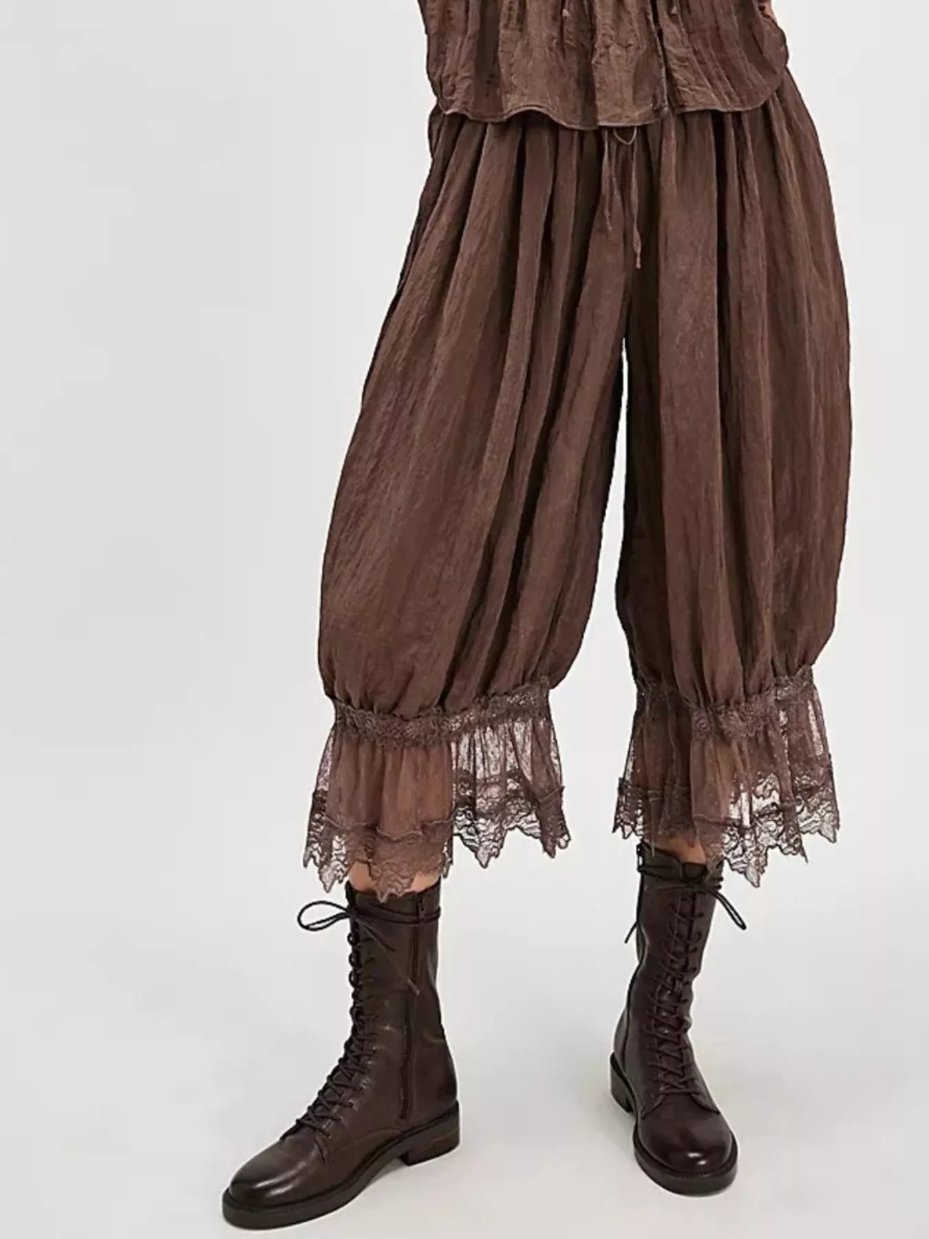 Lace Trimmed Lounge Pants