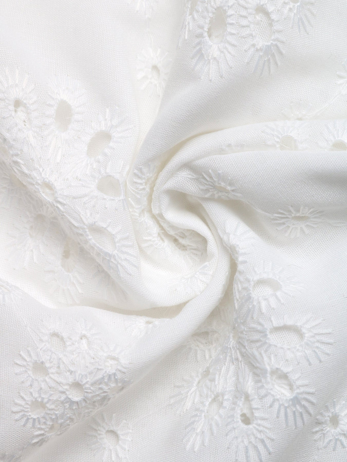 Eyelet Embroidered Button Up Shirt