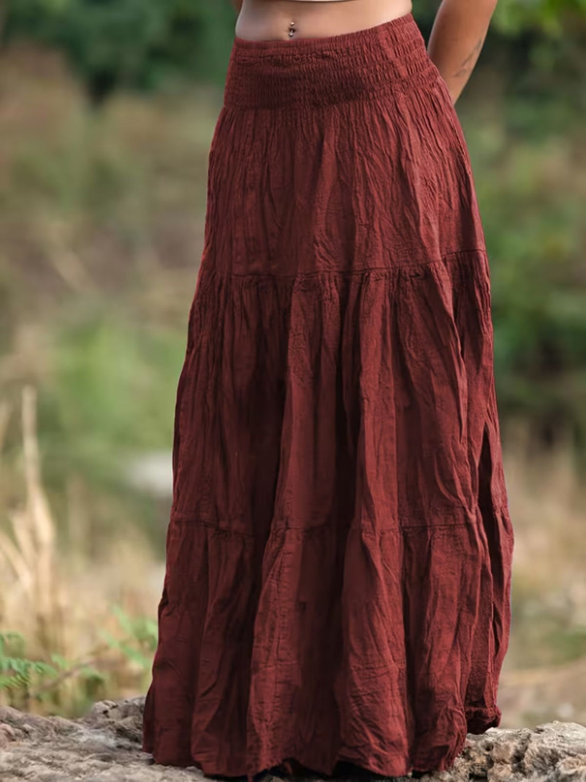 Tiered Maxi Skirt