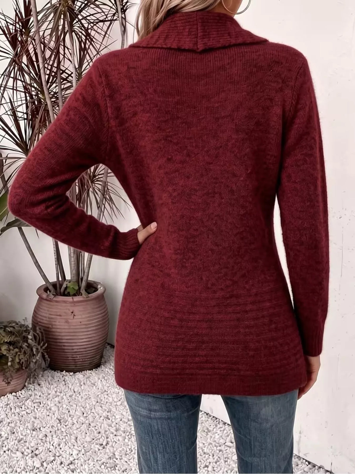 Full Size Open Front Long Sleeve Cardigan Plus Size