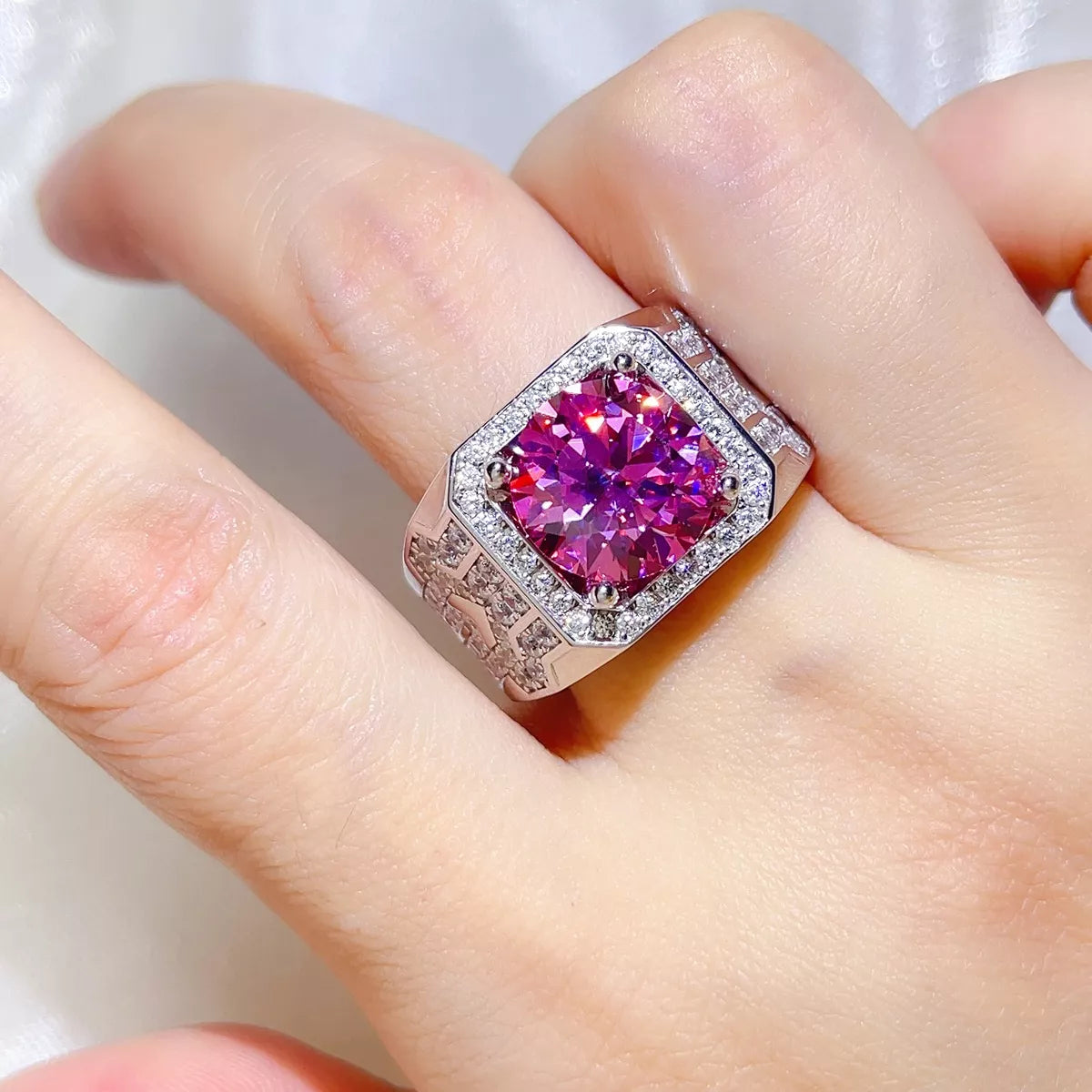 5 Carat 925 Sterling Silver Moissanite Ring